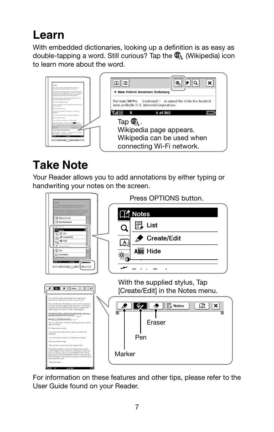 Learn | Sony PRS-950SC User Manual | Page 7 / 8