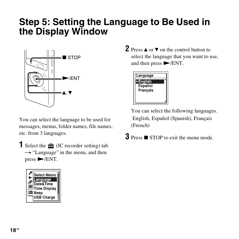 Sony ICD-UX512BLK User Manual | Page 18 / 128