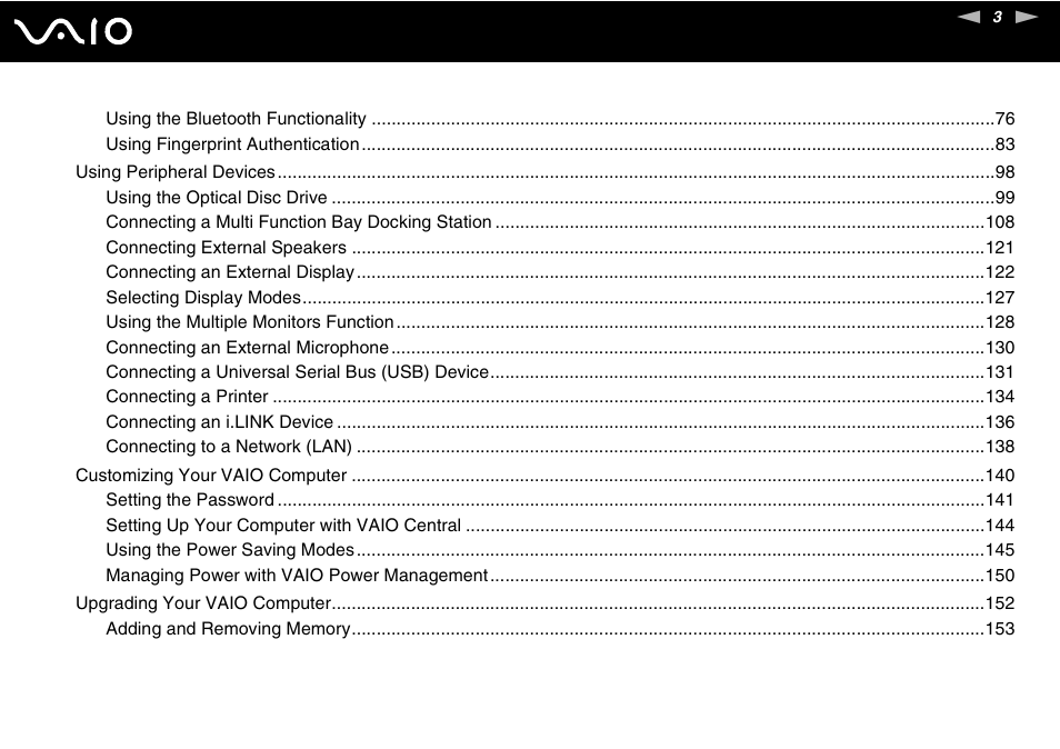 Sony VGN-AX570G User Manual | Page 3 / 237