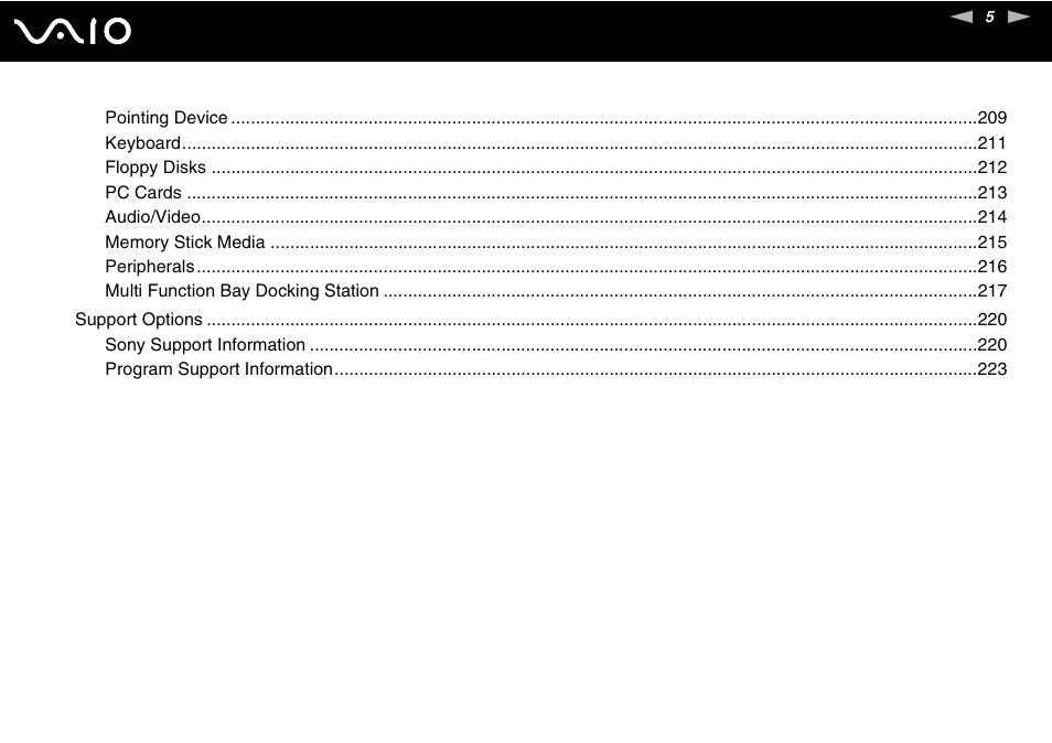 Sony VGN-AX570G User Manual | Page 5 / 237