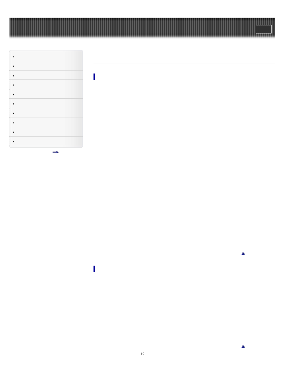 Contents list | Sony NWZ-E375 User Manual | Page 12 / 166