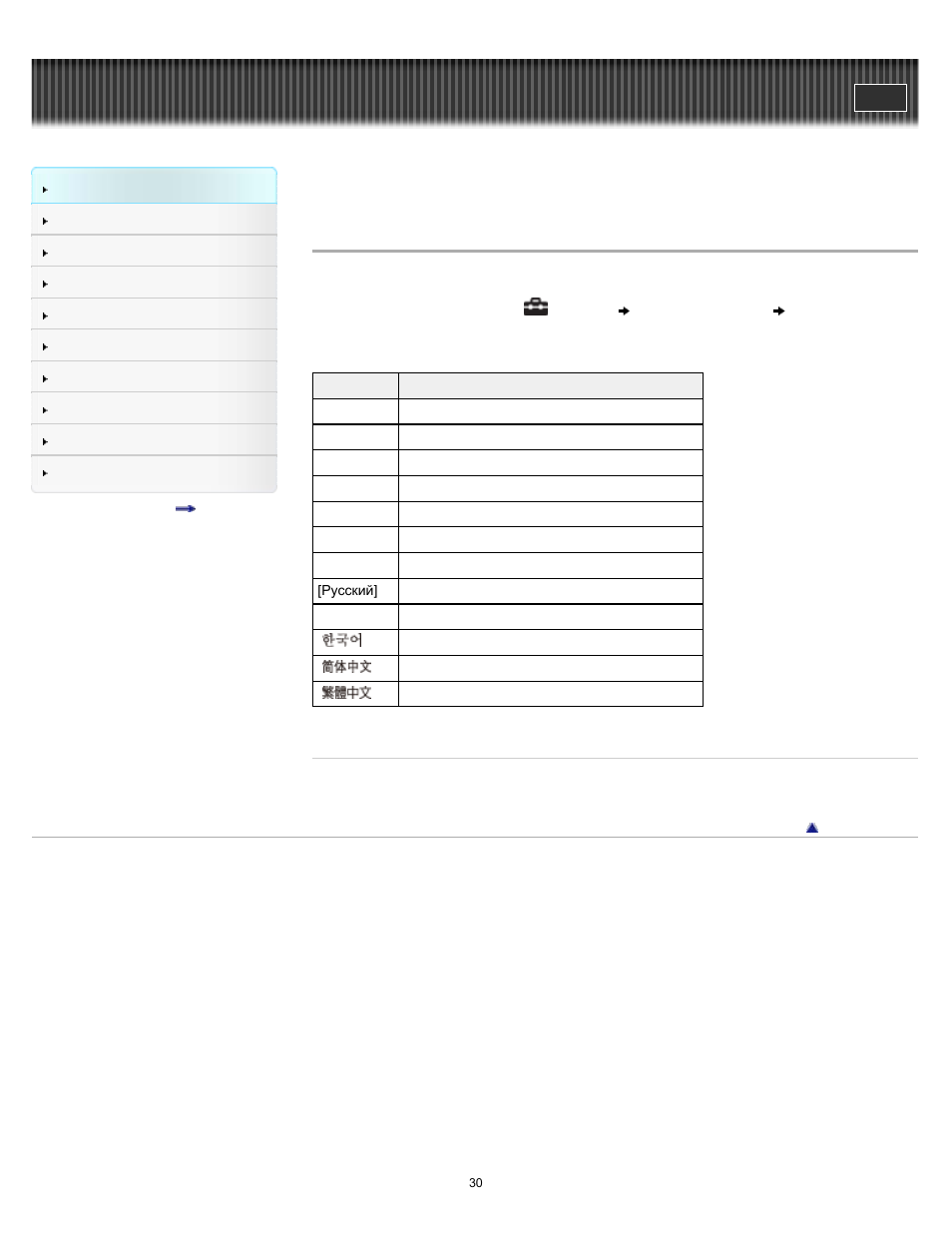Selecting the display language [language settings | Sony NWZ-E375 User Manual | Page 30 / 166
