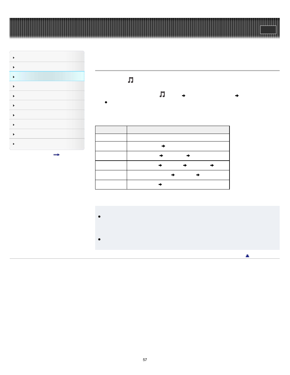 Searching for songs, Details | Sony NWZ-E375 User Manual | Page 57 / 166