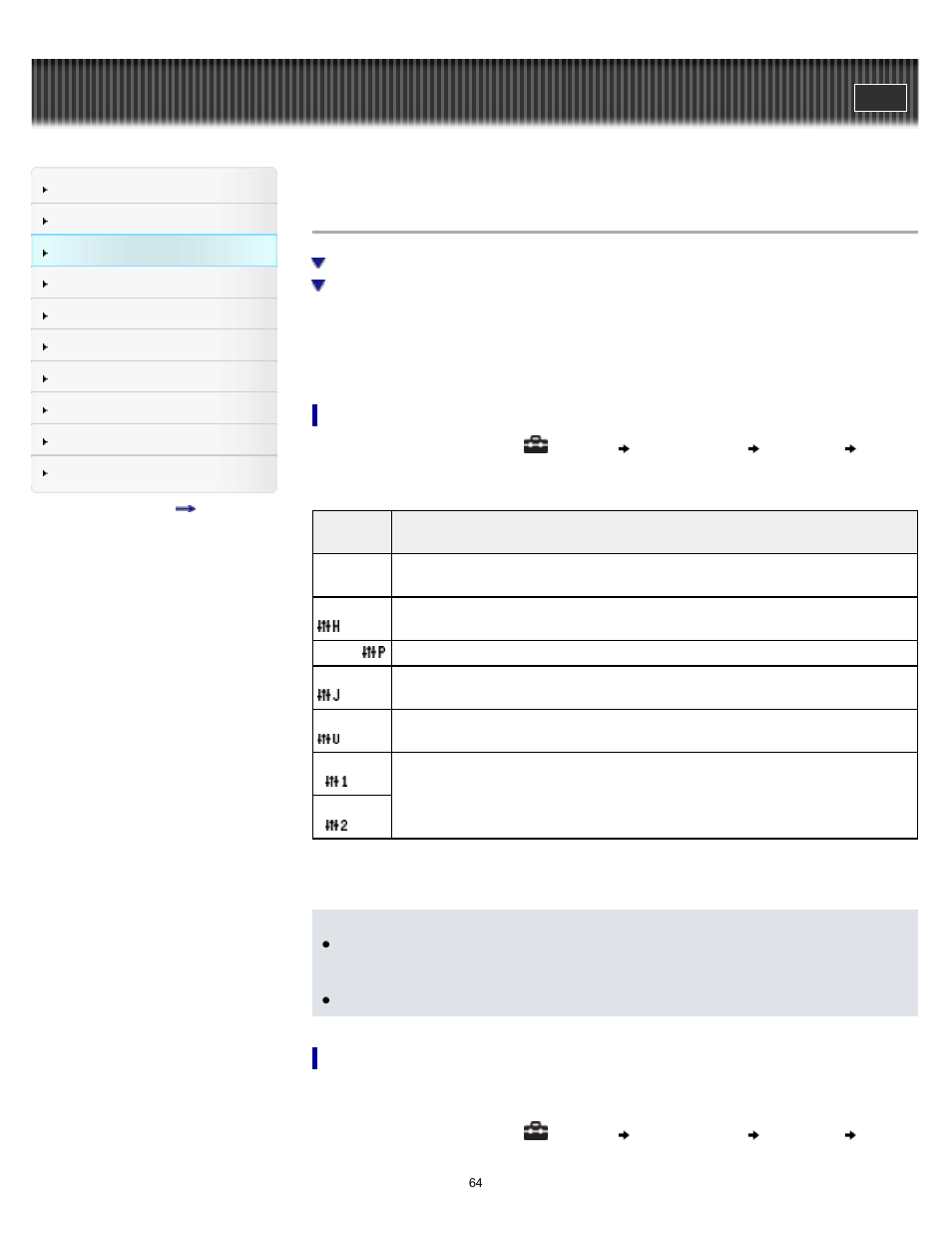 Setting the sound quality (clear bass) [equalizer, Details | Sony NWZ-E375 User Manual | Page 64 / 166