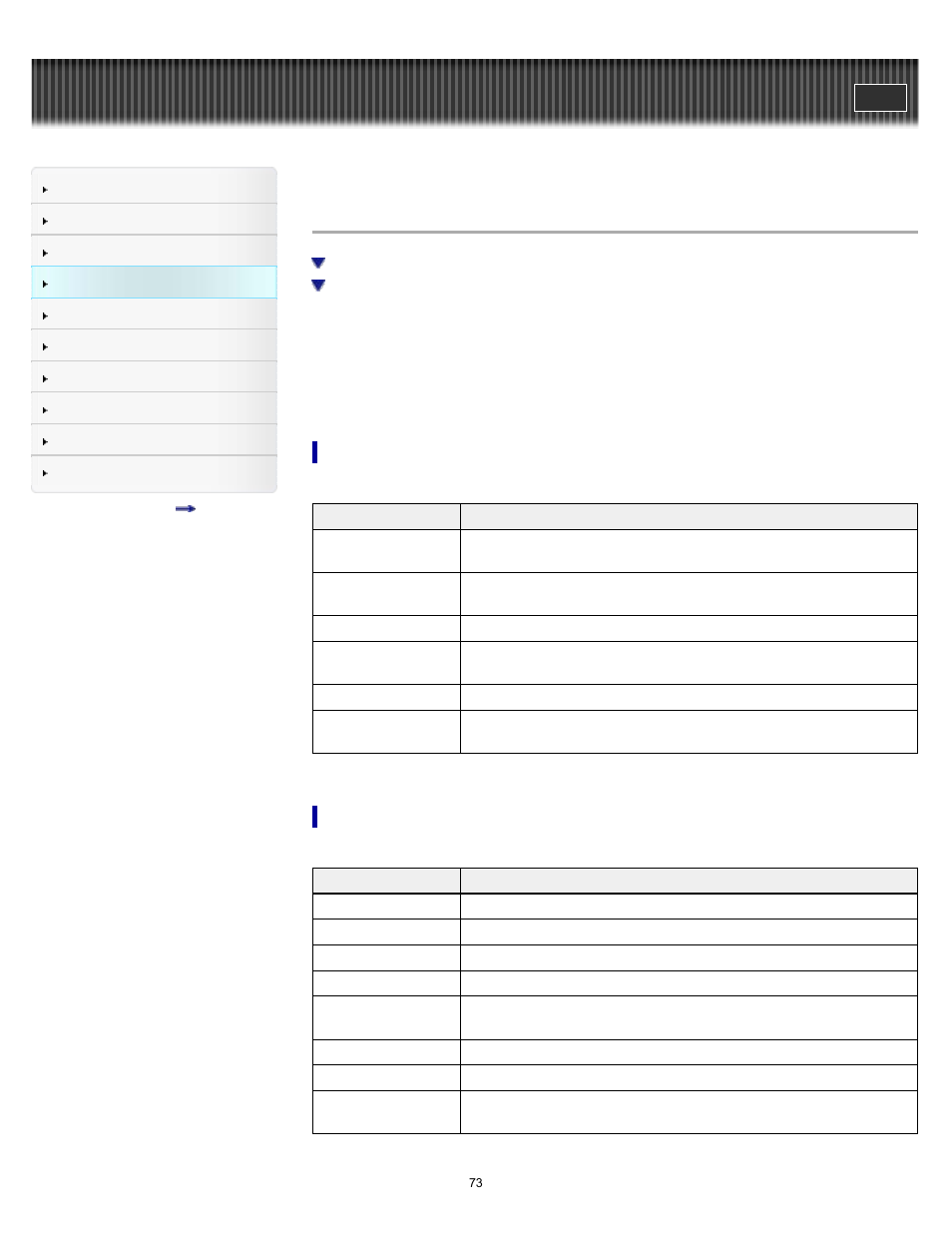 Using the video option menu | Sony NWZ-E375 User Manual | Page 73 / 166
