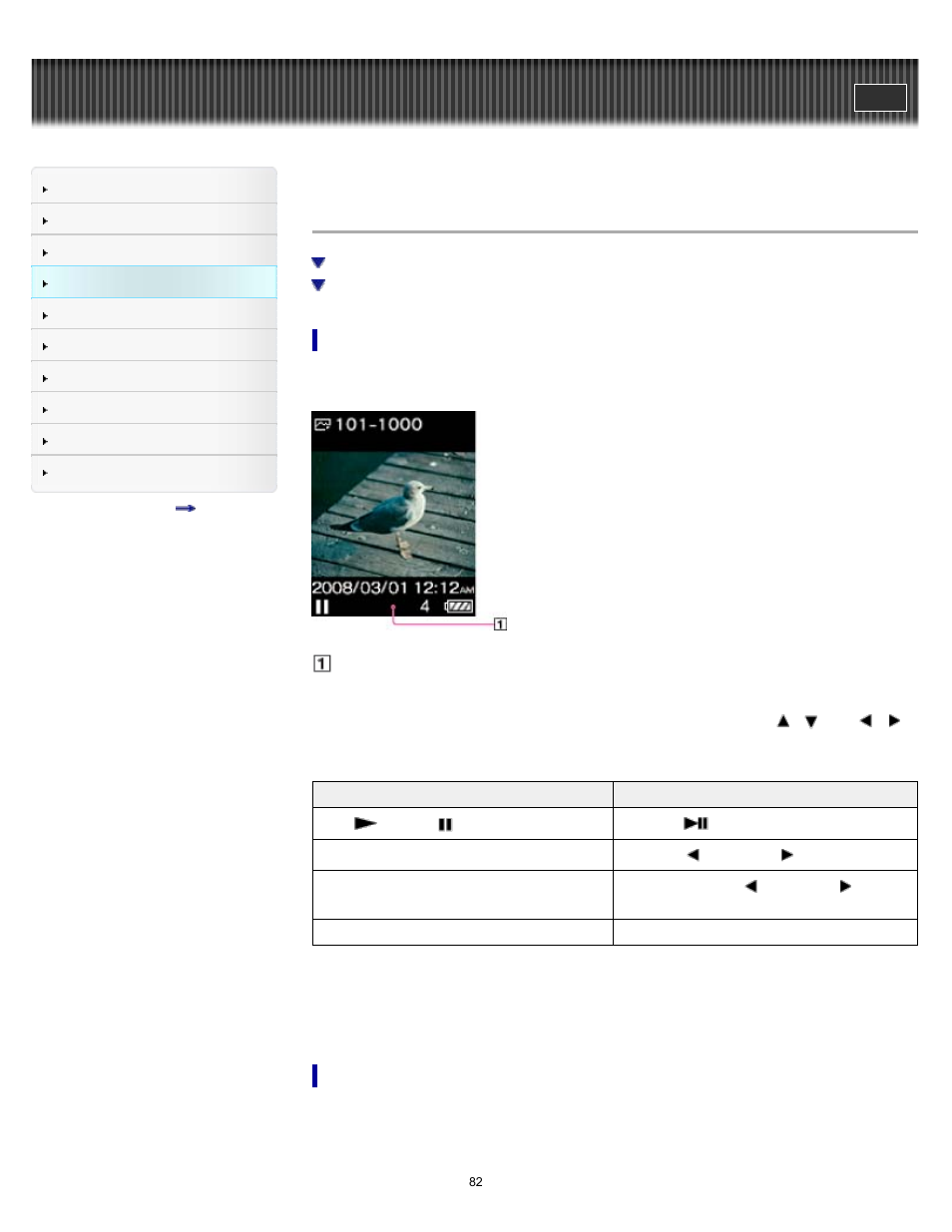 Browsing and using the photo screen, Details | Sony NWZ-E375 User Manual | Page 82 / 166