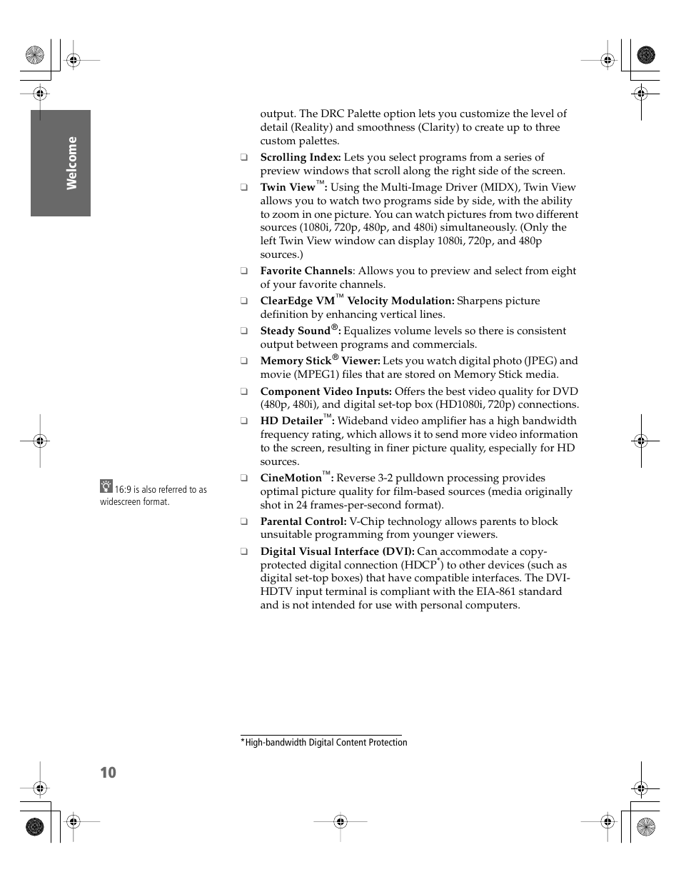 Sony KV-30XBR910 User Manual | Page 11 / 106