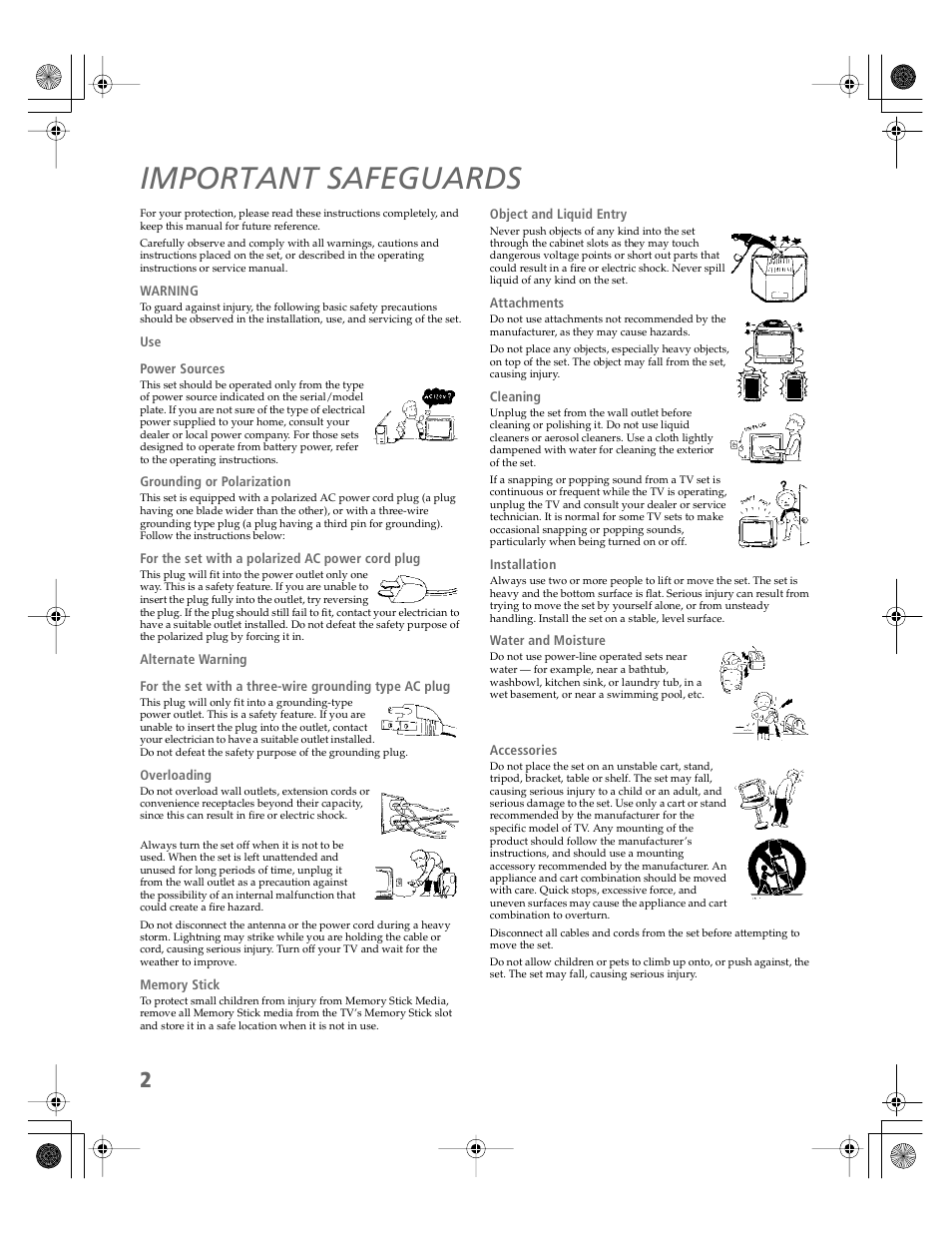 Important safeguards | Sony KV-30XBR910 User Manual | Page 3 / 106