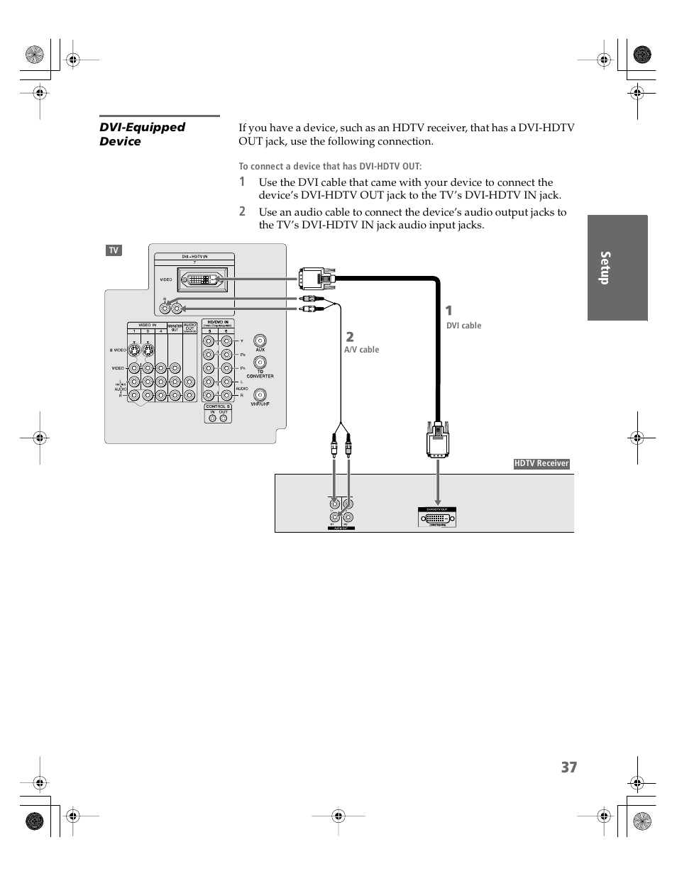 Dvi-equipped device | Sony KV-30XBR910 User Manual | Page 38 / 106