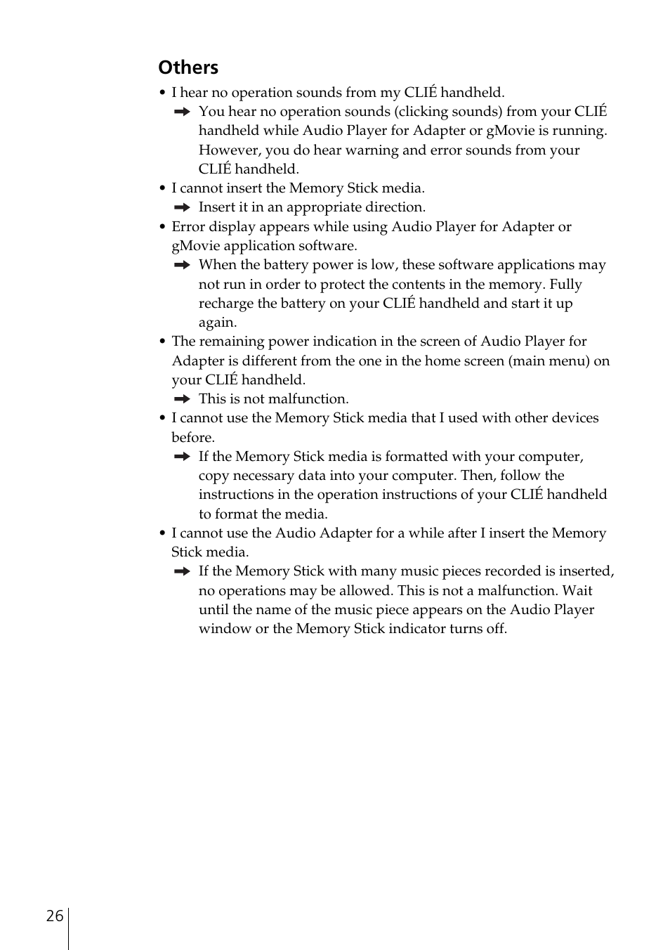 Others | Sony PEGA-SA500 User Manual | Page 26 / 28