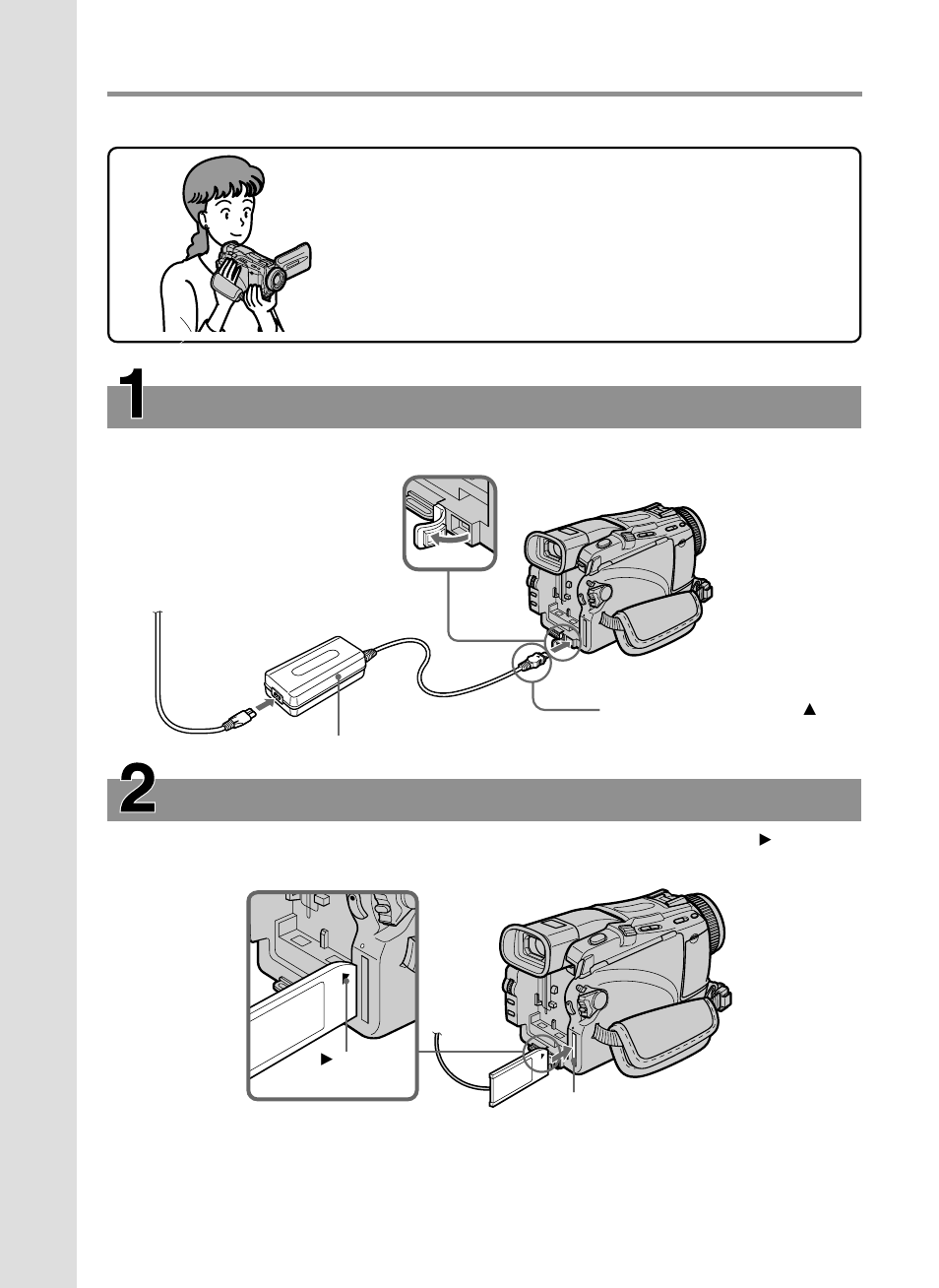 Connecting the power cord | Sony DCR-TRV25 User Manual | Page 10 / 220