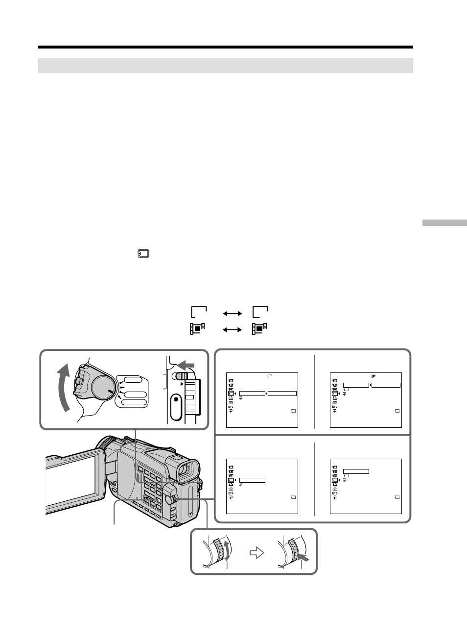 Selecting the image size, Moving pictures | Sony DCR-TRV25 User Manual | Page 109 / 220