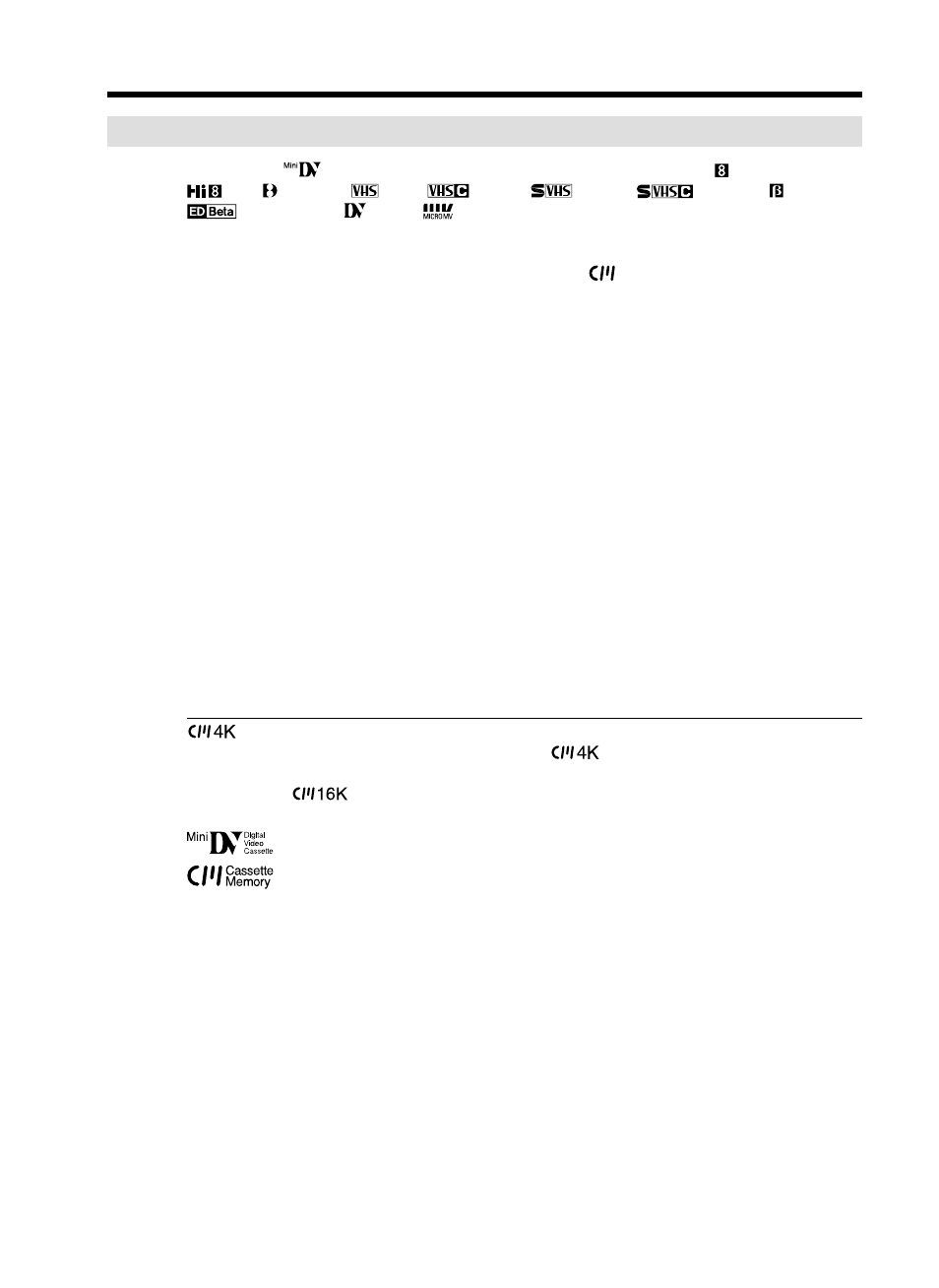 Usable cassettes | Sony DCR-TRV25 User Manual | Page 194 / 220
