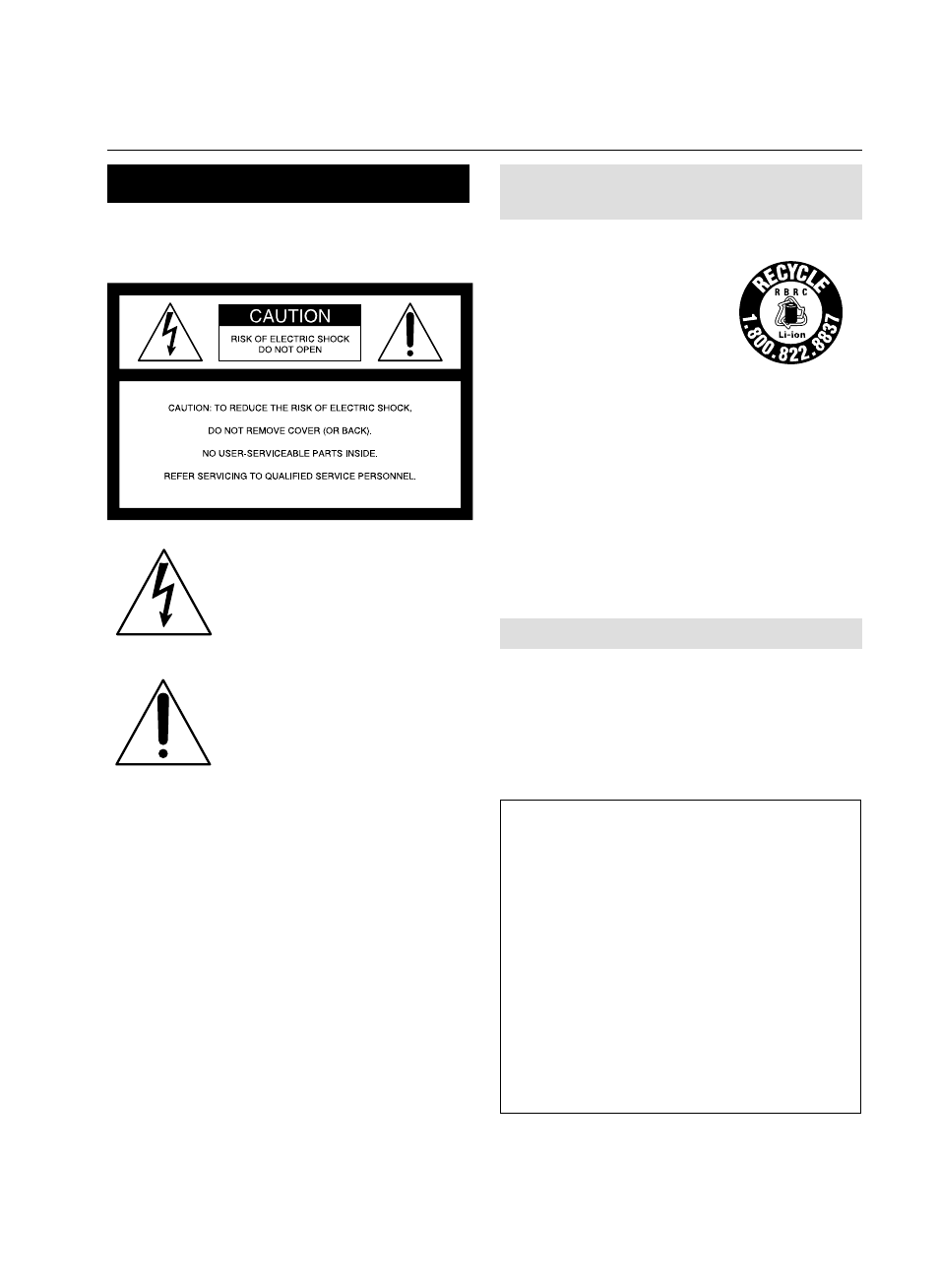 Warning | Sony DCR-TRV25 User Manual | Page 2 / 220