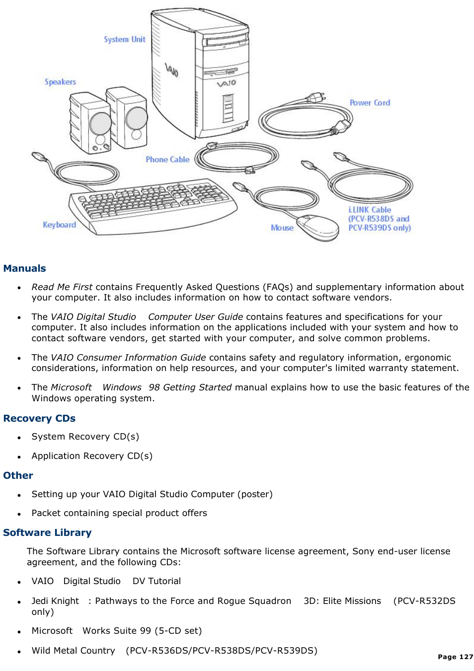Sony PCV-R538DS User Manual | Page 127 / 586