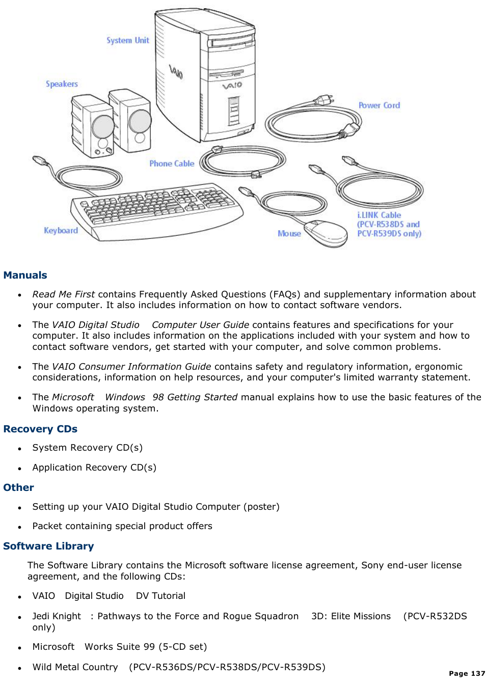Sony PCV-R538DS User Manual | Page 137 / 586