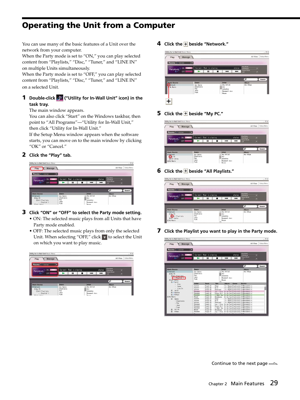 Operating the unit from a computer, Operating the unit from a computer 29 | Sony DVP-NW50 User Manual | Page 29 / 40