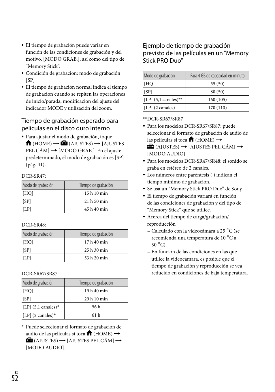 Sony DCR-SR67 User Manual | Page 110 / 116