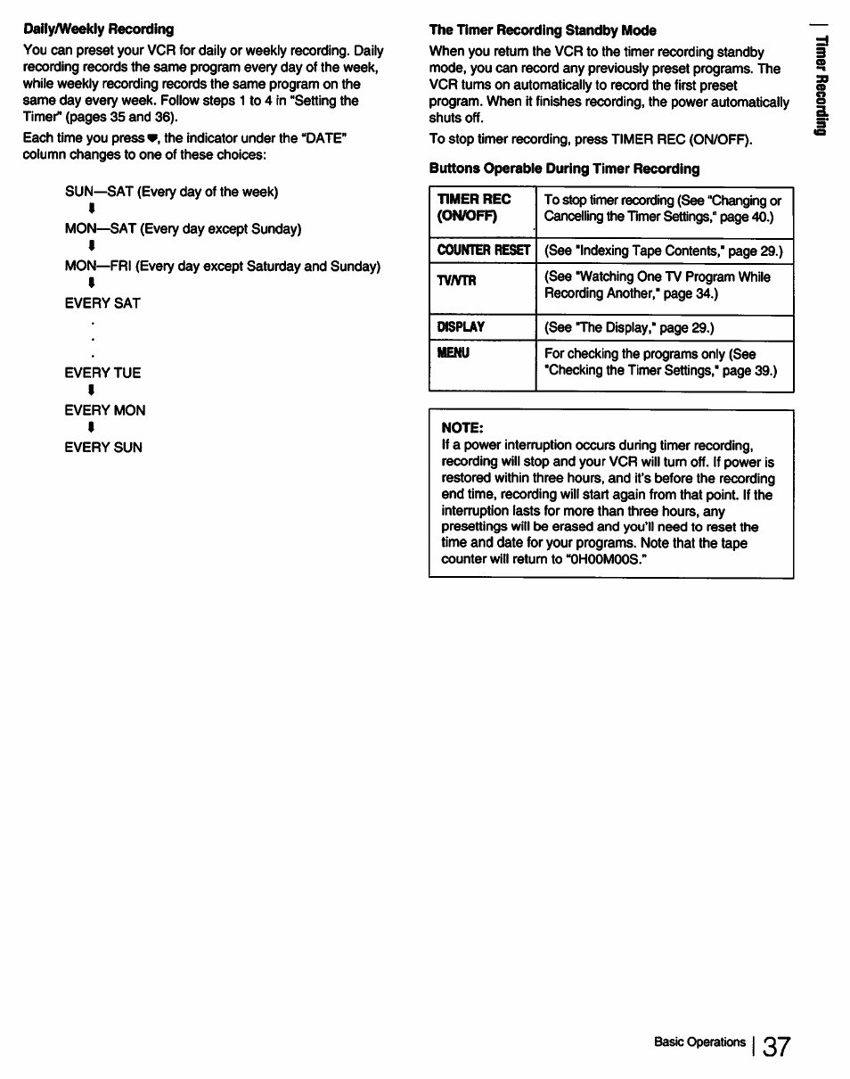 I 37 | Sony SLV-750HF User Manual | Page 37 / 66