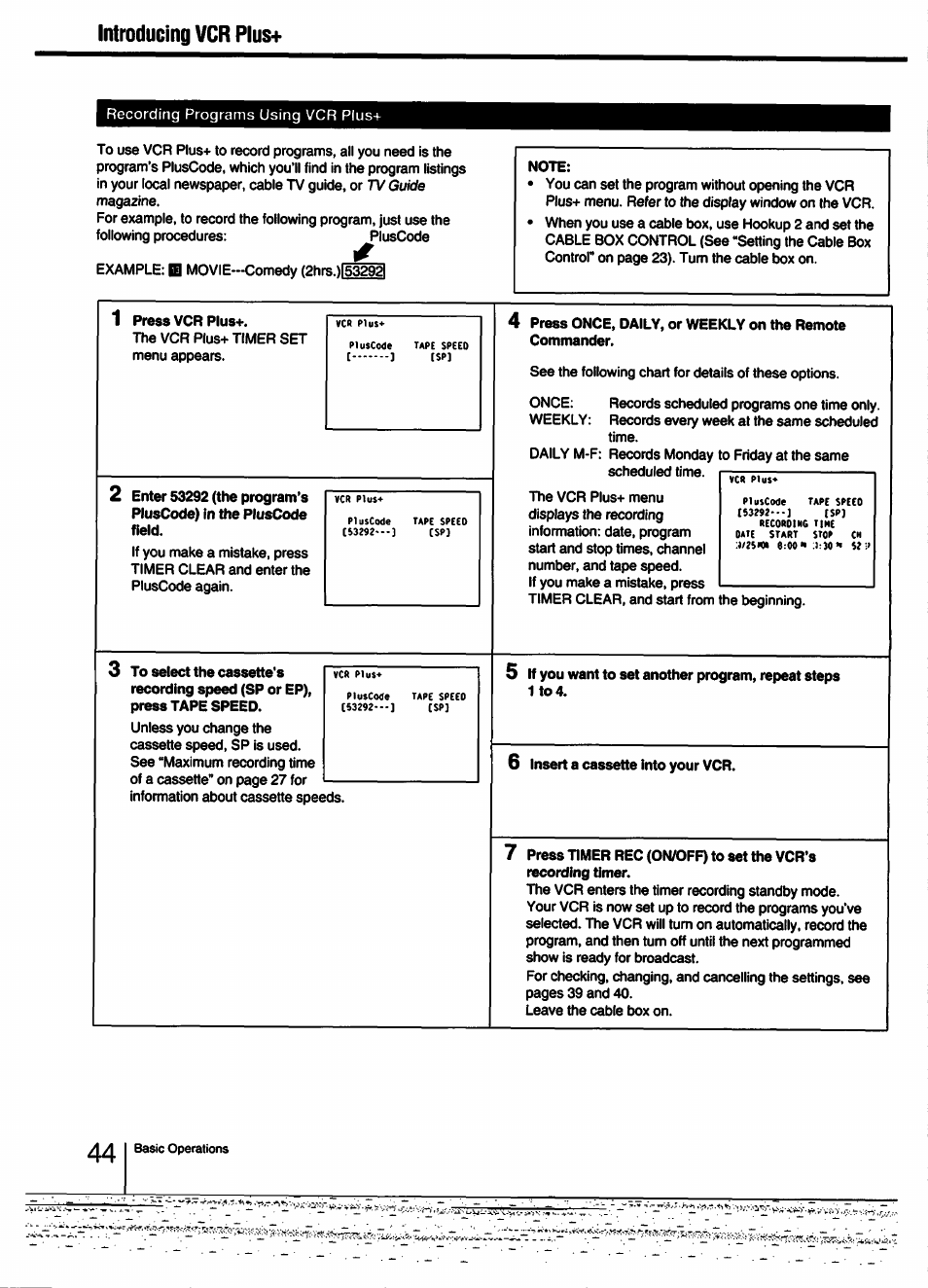 Introducing vcr plus | Sony SLV-750HF User Manual | Page 44 / 66