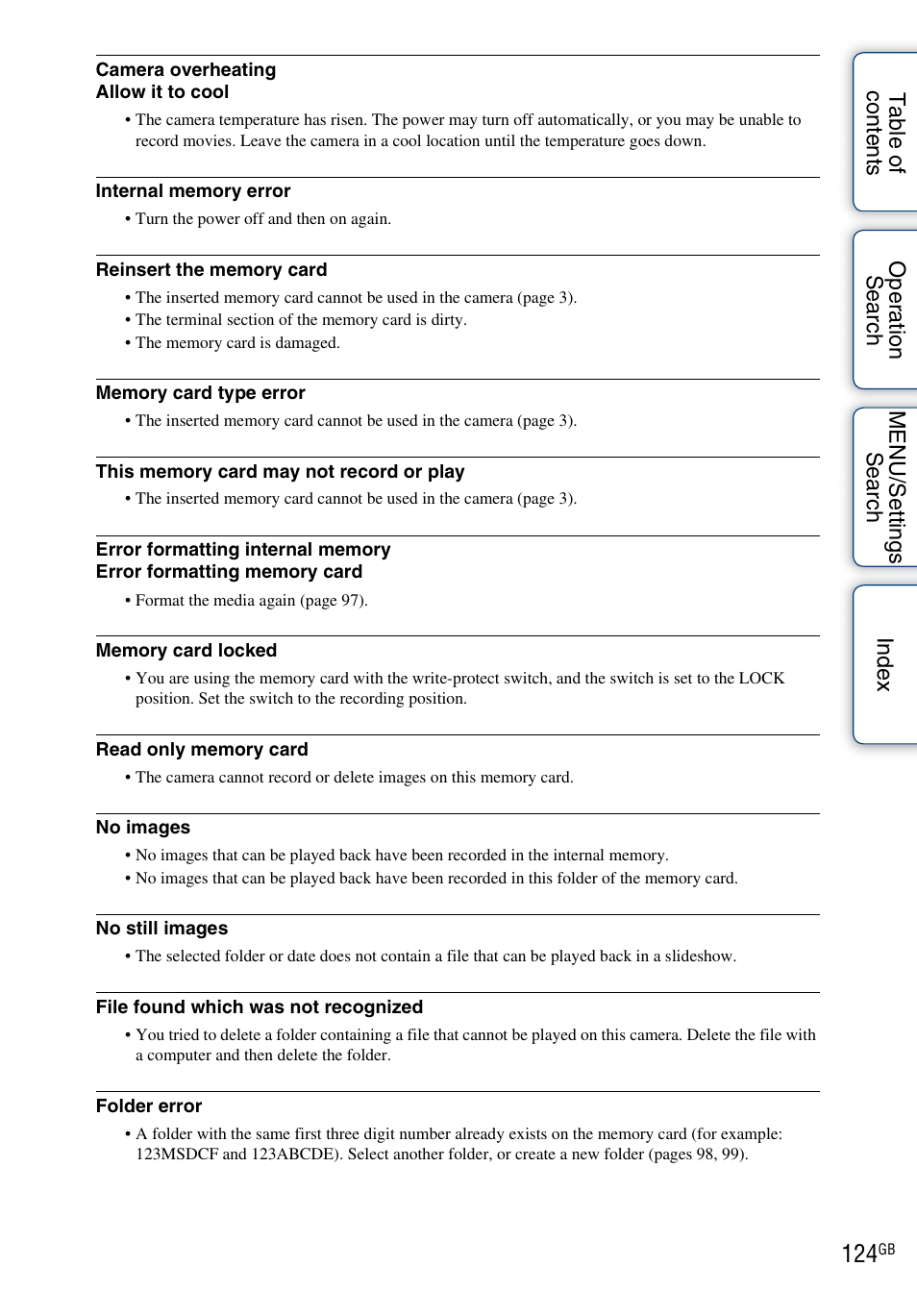 Sony DSC-W560 User Manual | Page 124 / 141