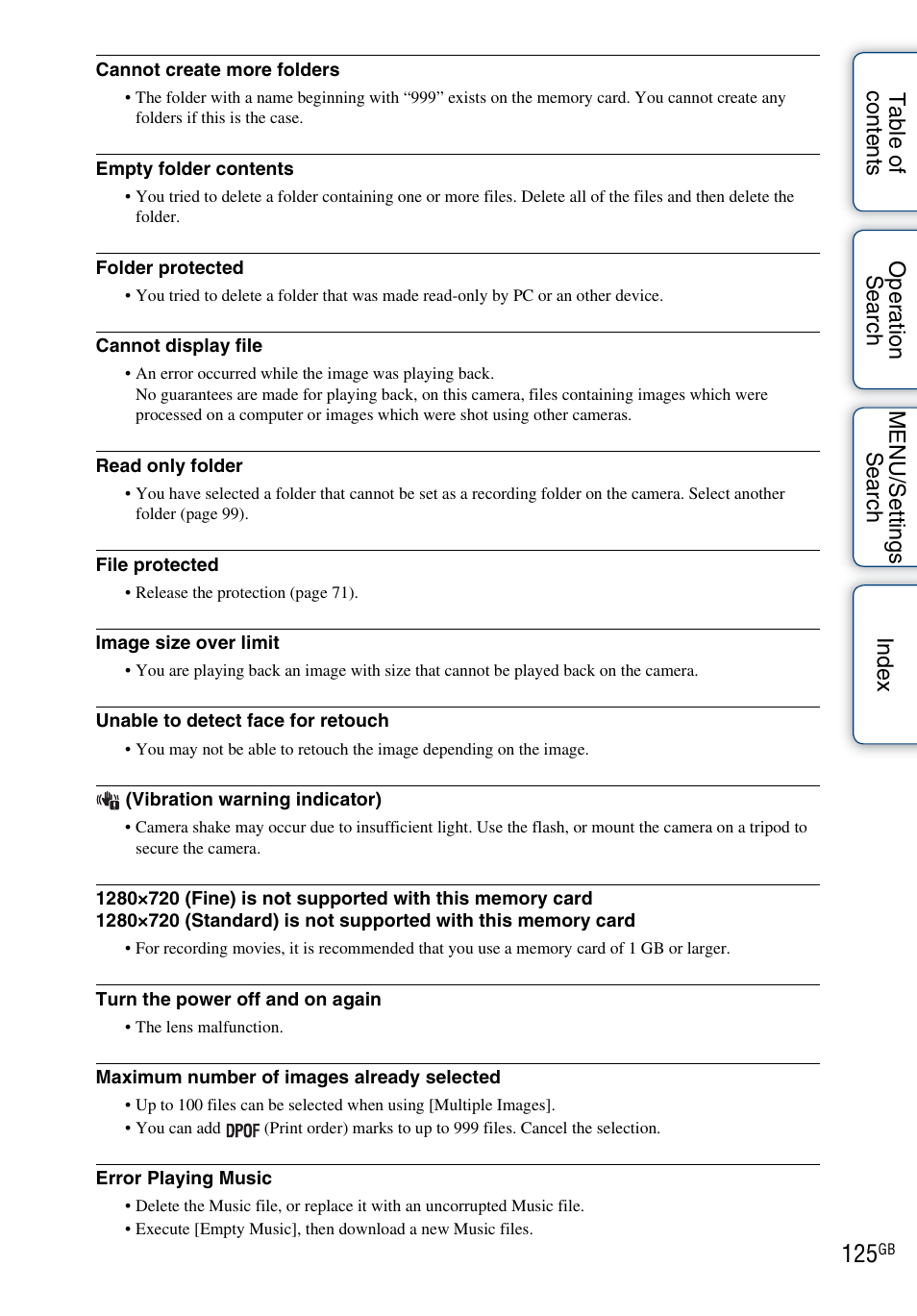 Sony DSC-W560 User Manual | Page 125 / 141