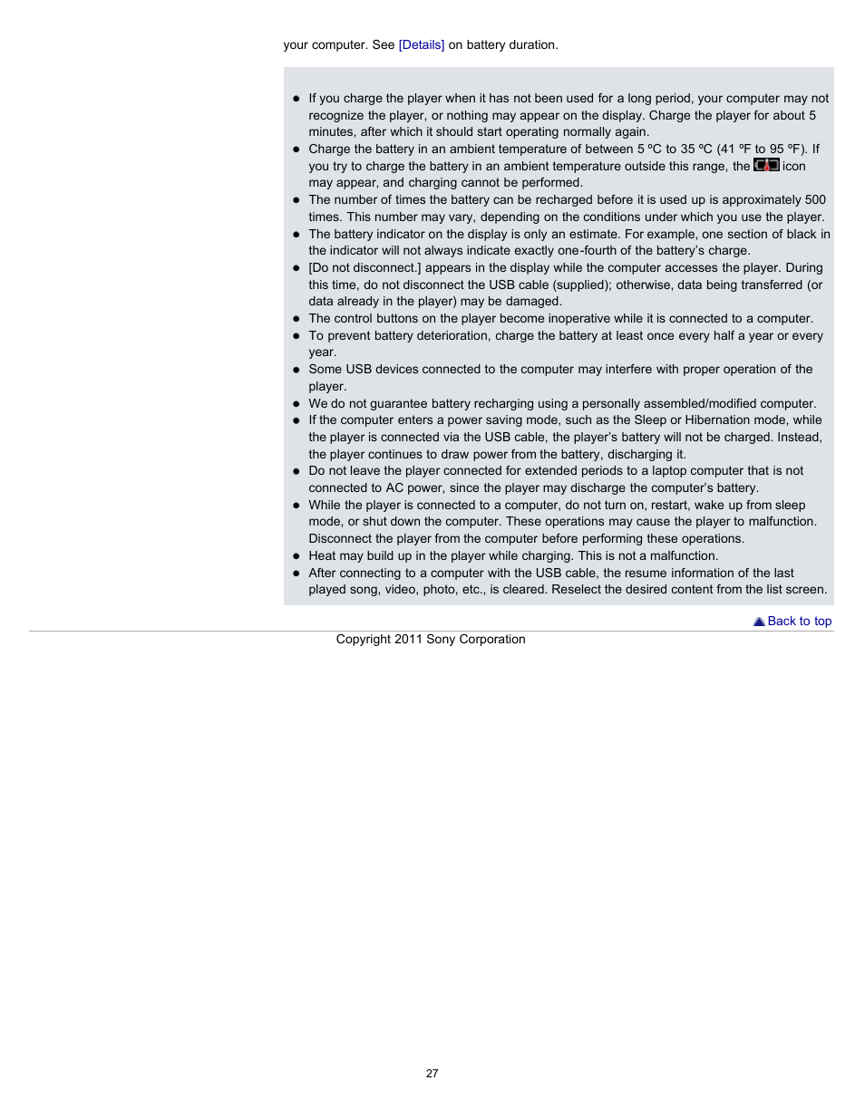 Sony NWZ-E364BLK User Manual | Page 27 / 172