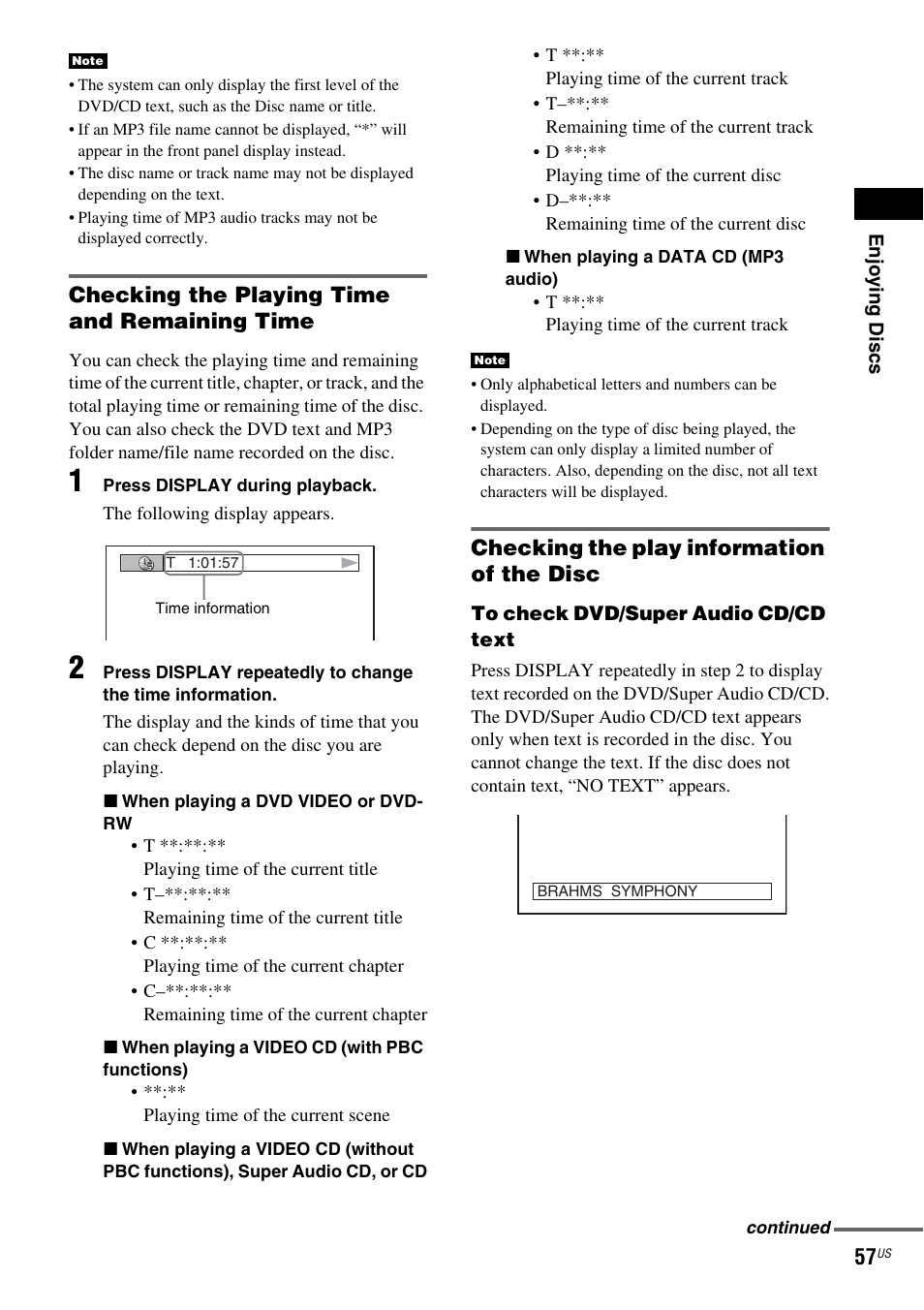 Sony DAV-X1 User Manual | Page 57 / 99