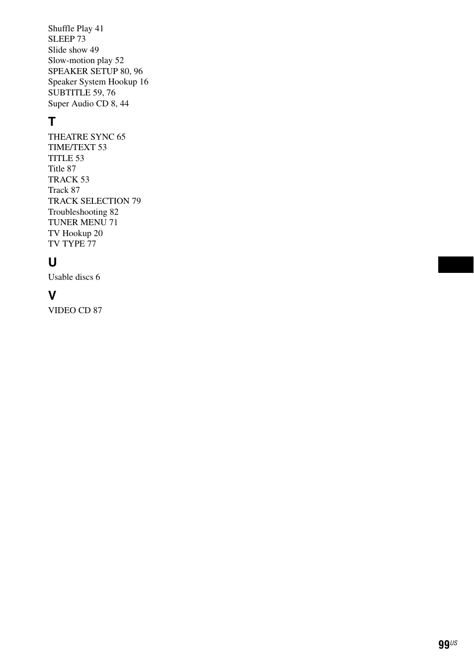 Sony DAV-X1 User Manual | Page 99 / 99