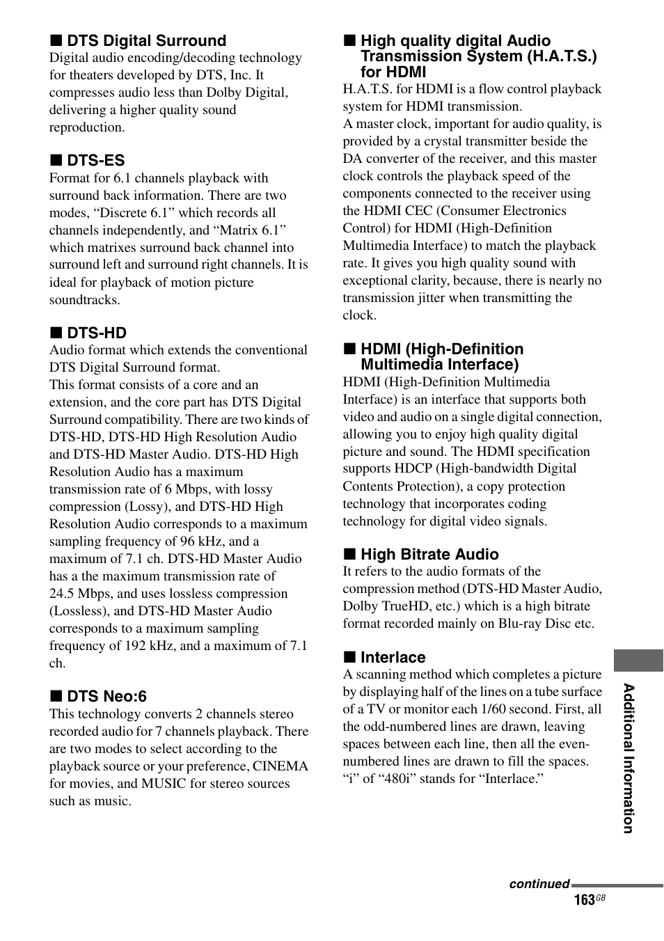 Sony STR-DA6400ES User Manual | Page 163 / 175