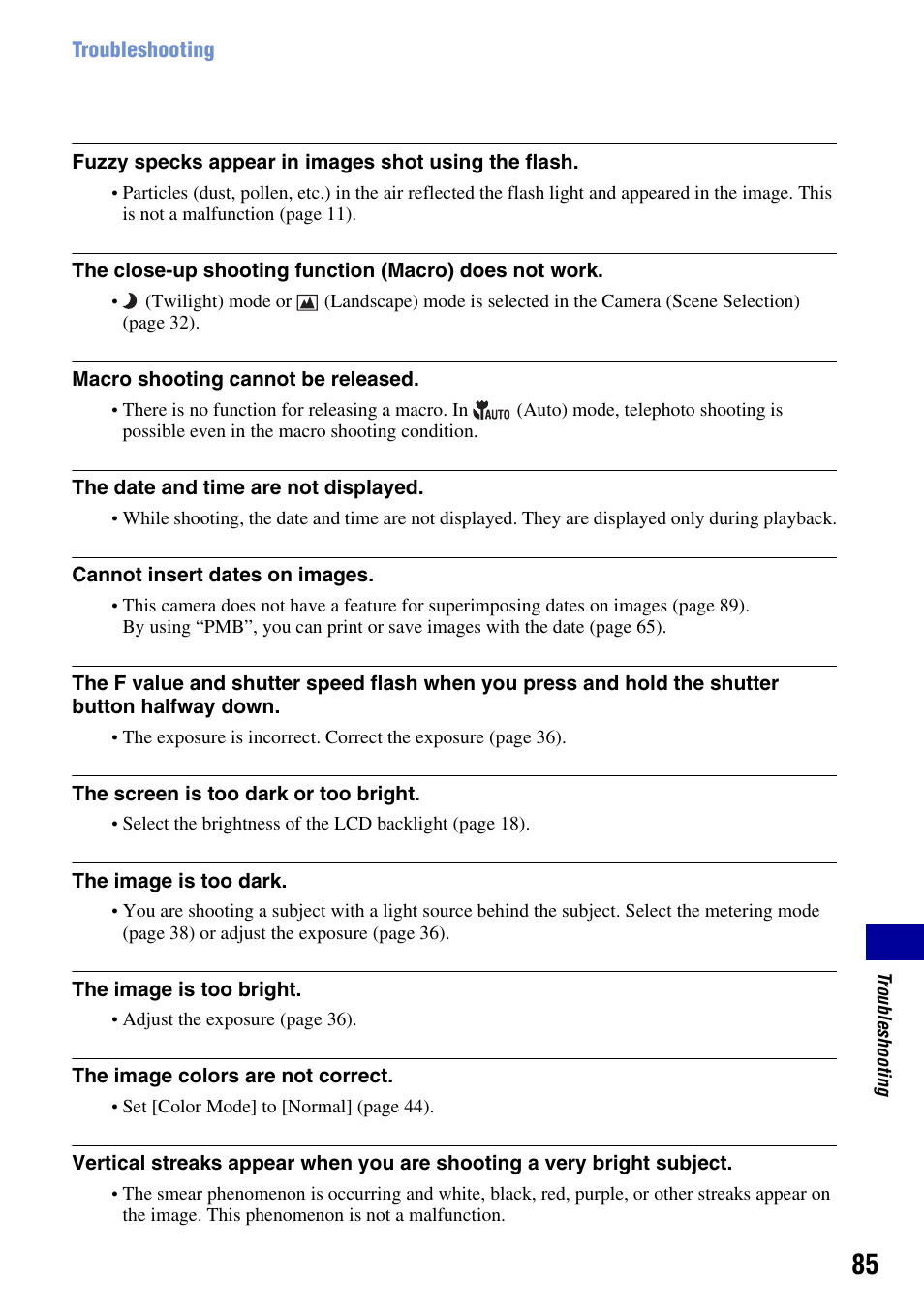 Sony DSC-S930 User Manual | Page 85 / 100