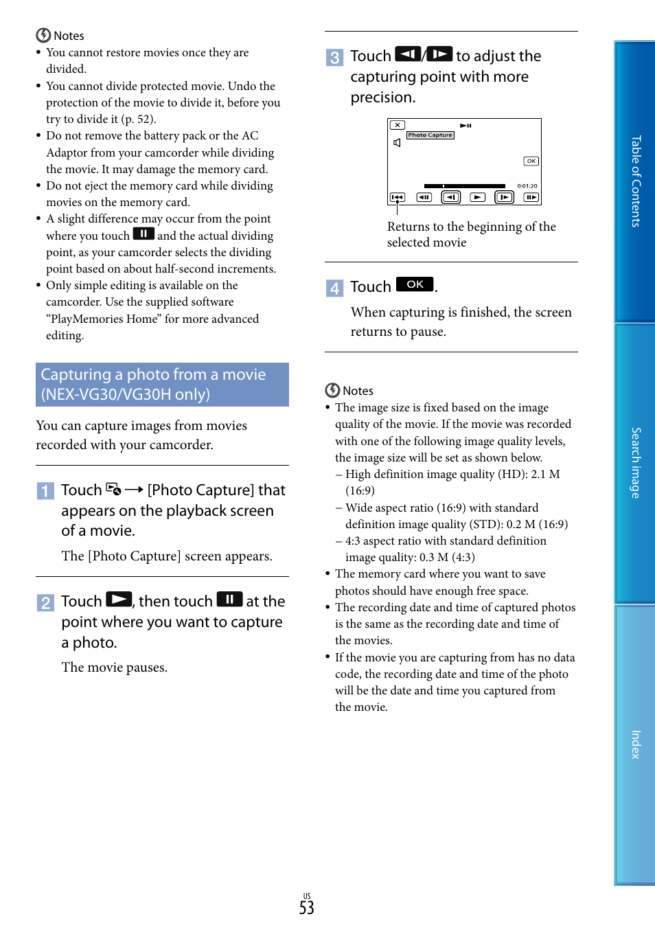 Sony NEX-VG30H User Manual | Page 53 / 116