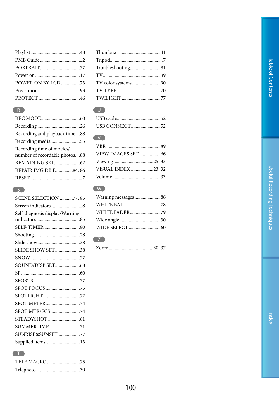 Sony DCR-SX60 User Manual | Page 100 / 101