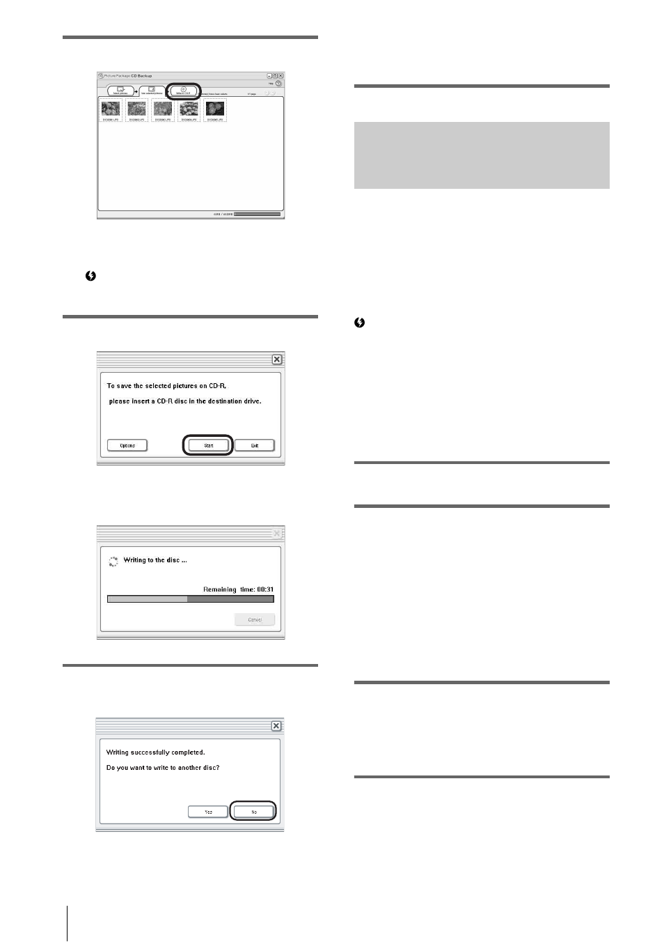Picture package vcd maker, P. 24) | Sony DCR-PC350 User Manual | Page 24 / 44