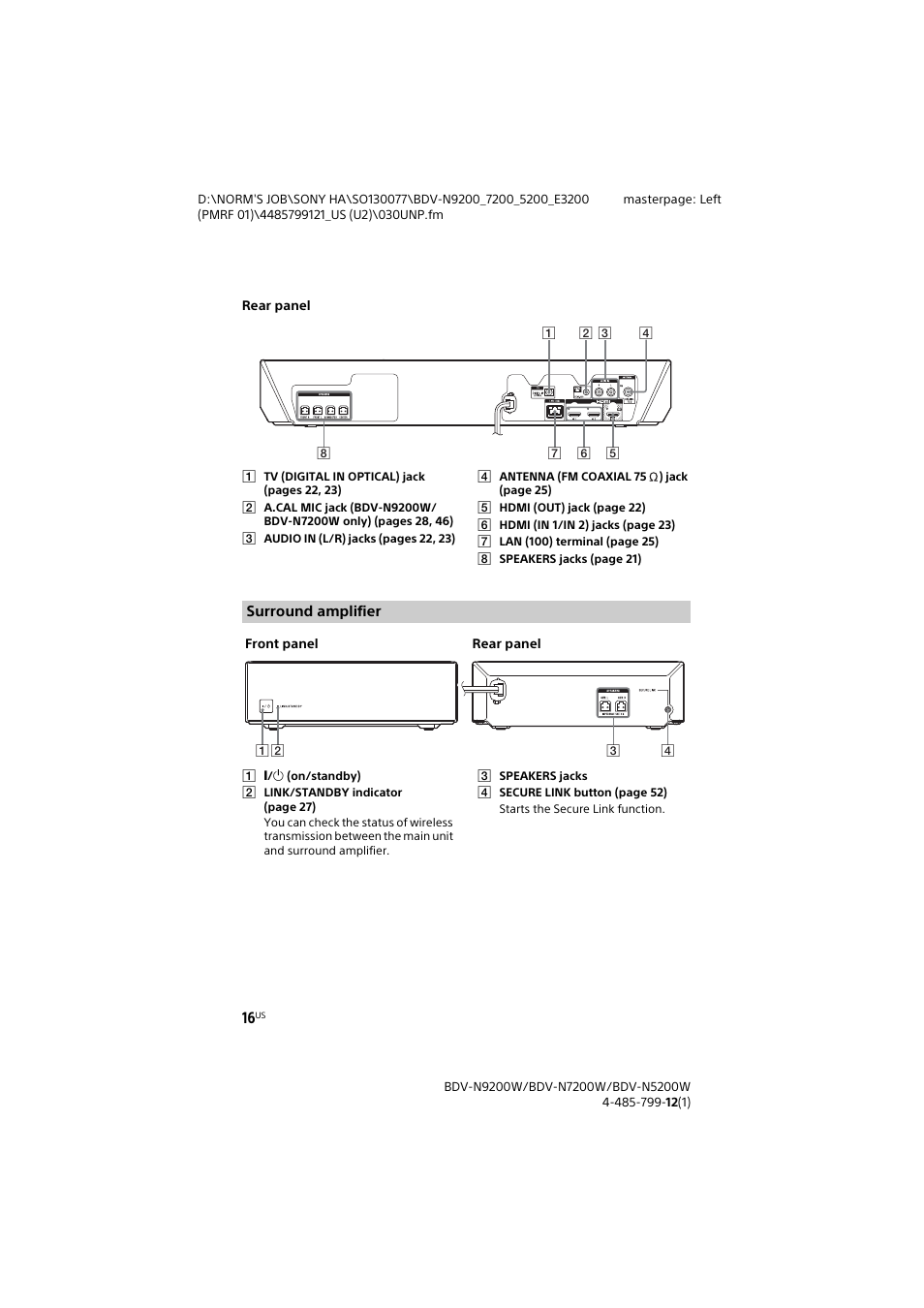 Sony BDV-N7200W User Manual | Page 16 / 84