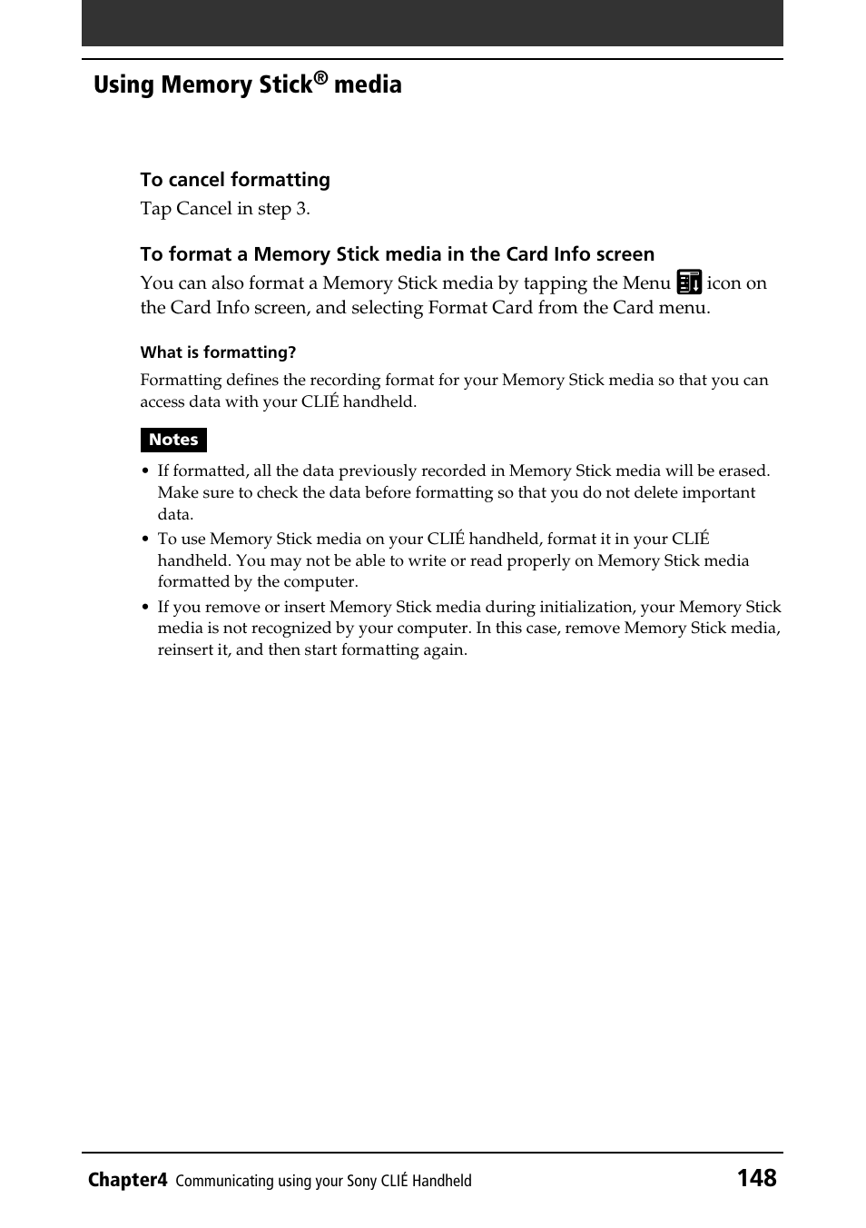 Media | Sony PEG-N760C User Manual | Page 148 / 232