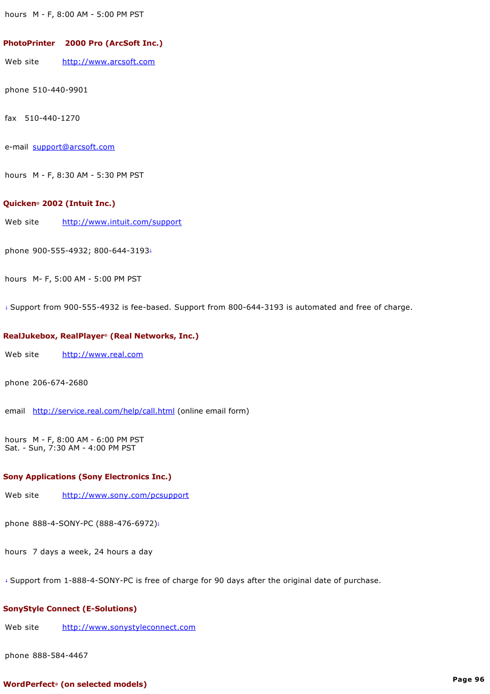 Sony PCV-RX570 User Manual | Page 96 / 115