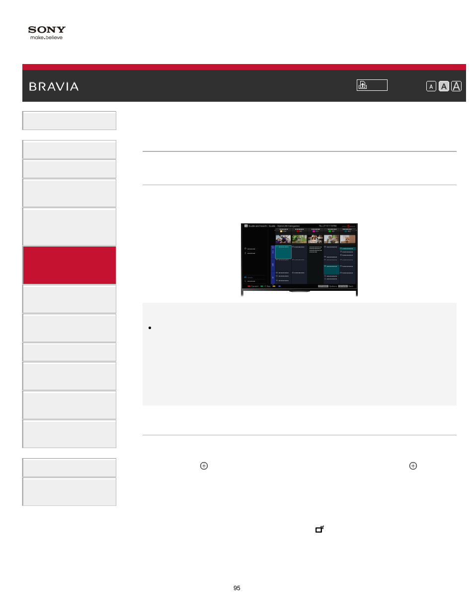 Inviting friends using the program guide | Sony KDL-70X830B User Manual | Page 101 / 256