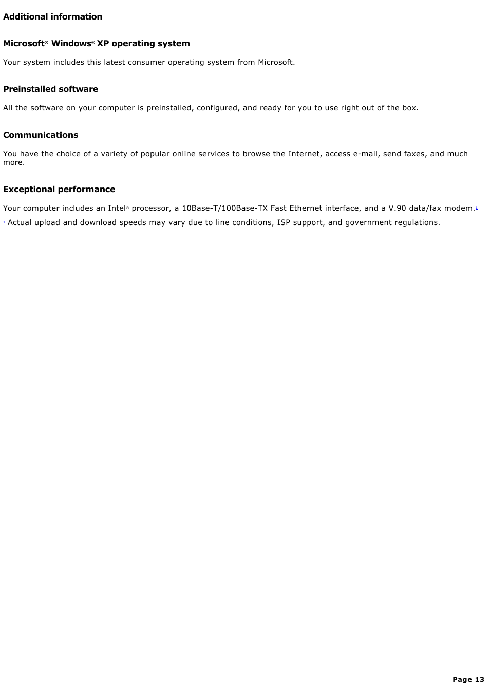 Additional information | Sony PCV-MXS10 User Manual | Page 13 / 112