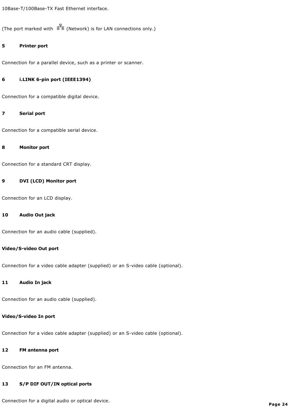 Sony PCV-MXS10 User Manual | Page 24 / 112