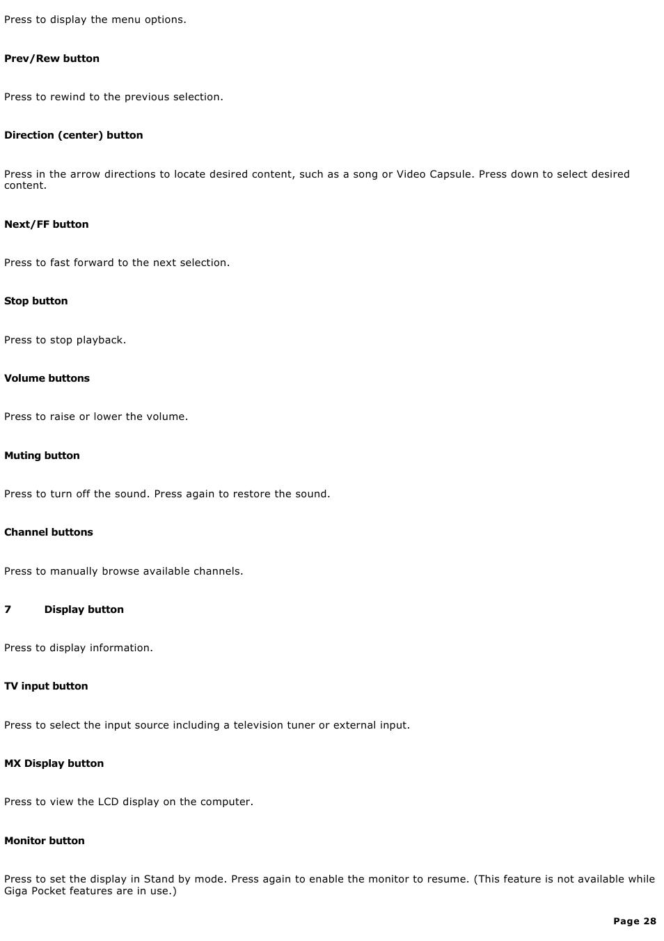 Sony PCV-MXS10 User Manual | Page 28 / 112