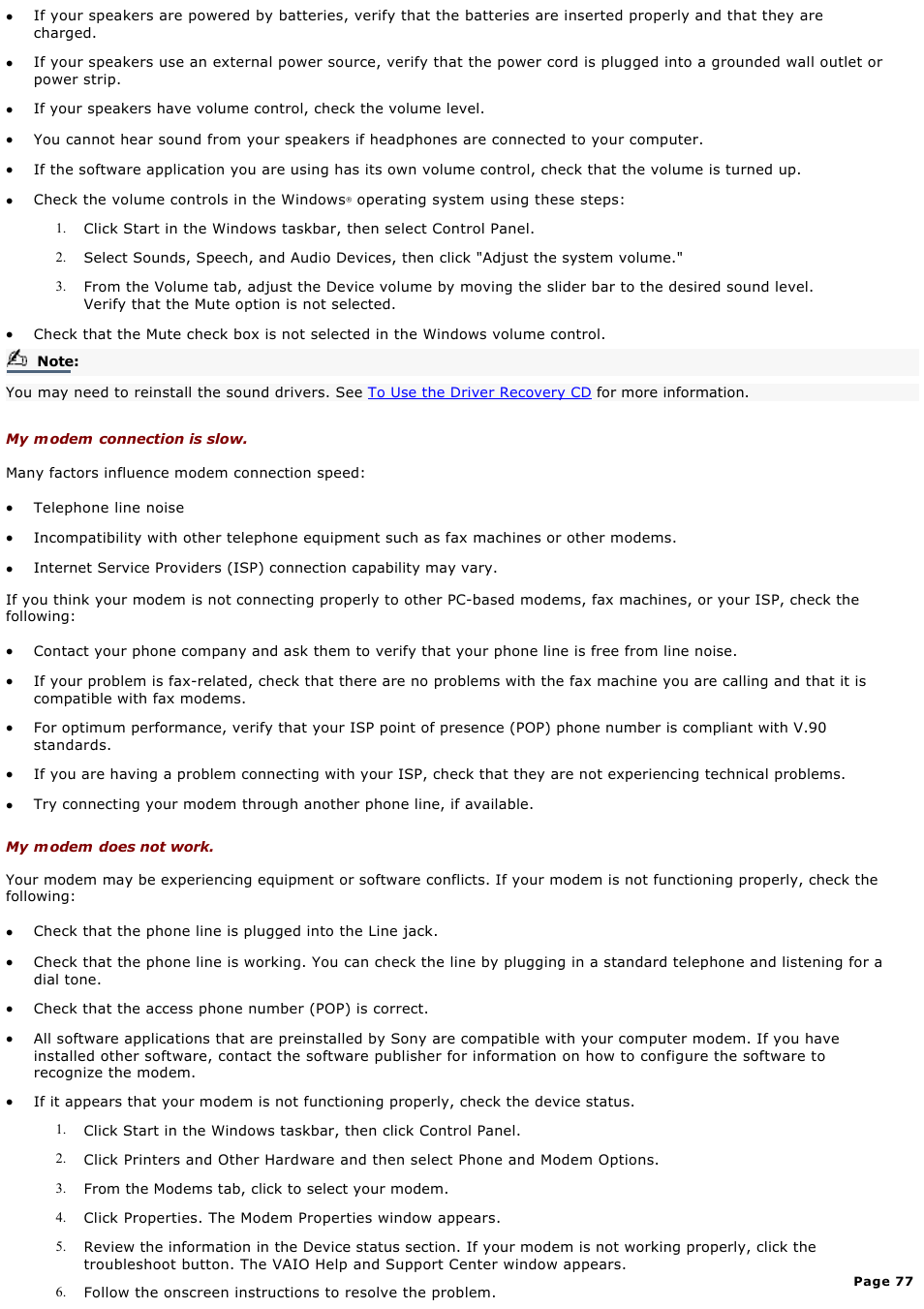 Sony PCV-MXS10 User Manual | Page 77 / 112