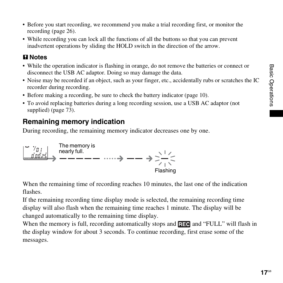 Sony ICD-PX820D User Manual | Page 17 / 96