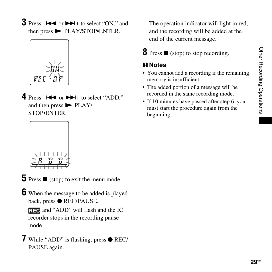 Sony ICD-PX820D User Manual | Page 29 / 96