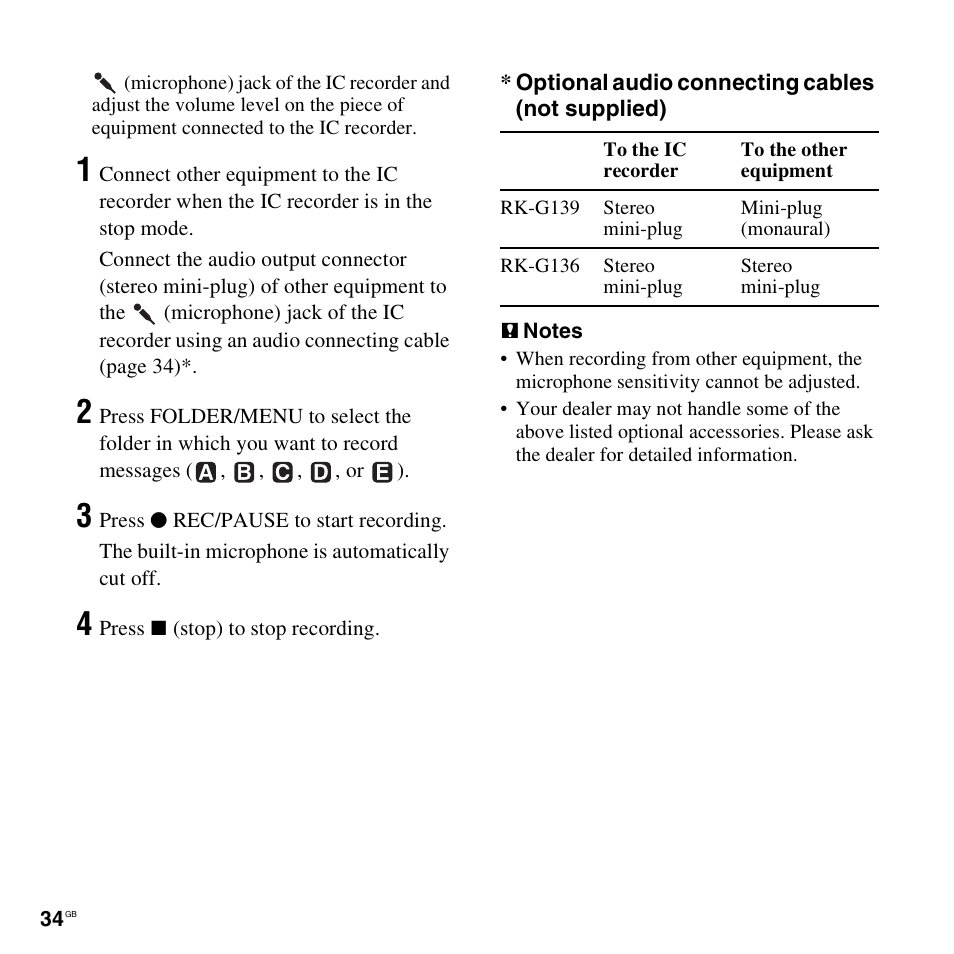 Sony ICD-PX820D User Manual | Page 34 / 96