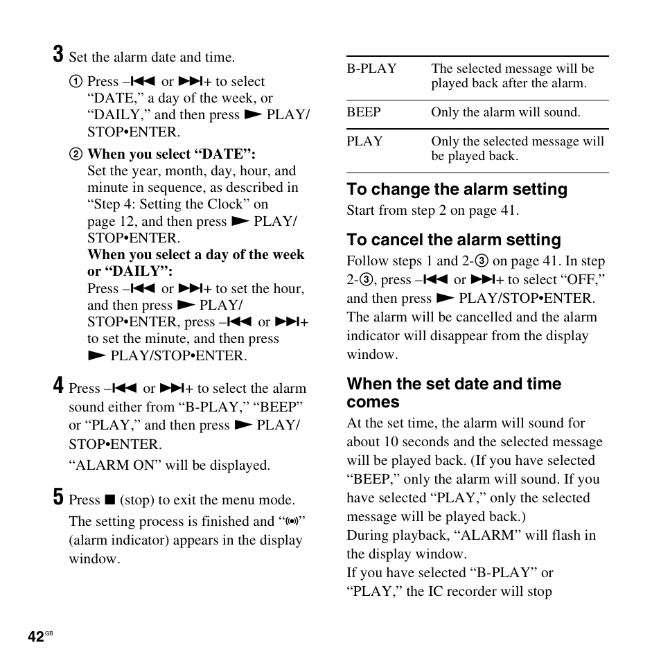 Sony ICD-PX820D User Manual | Page 42 / 96