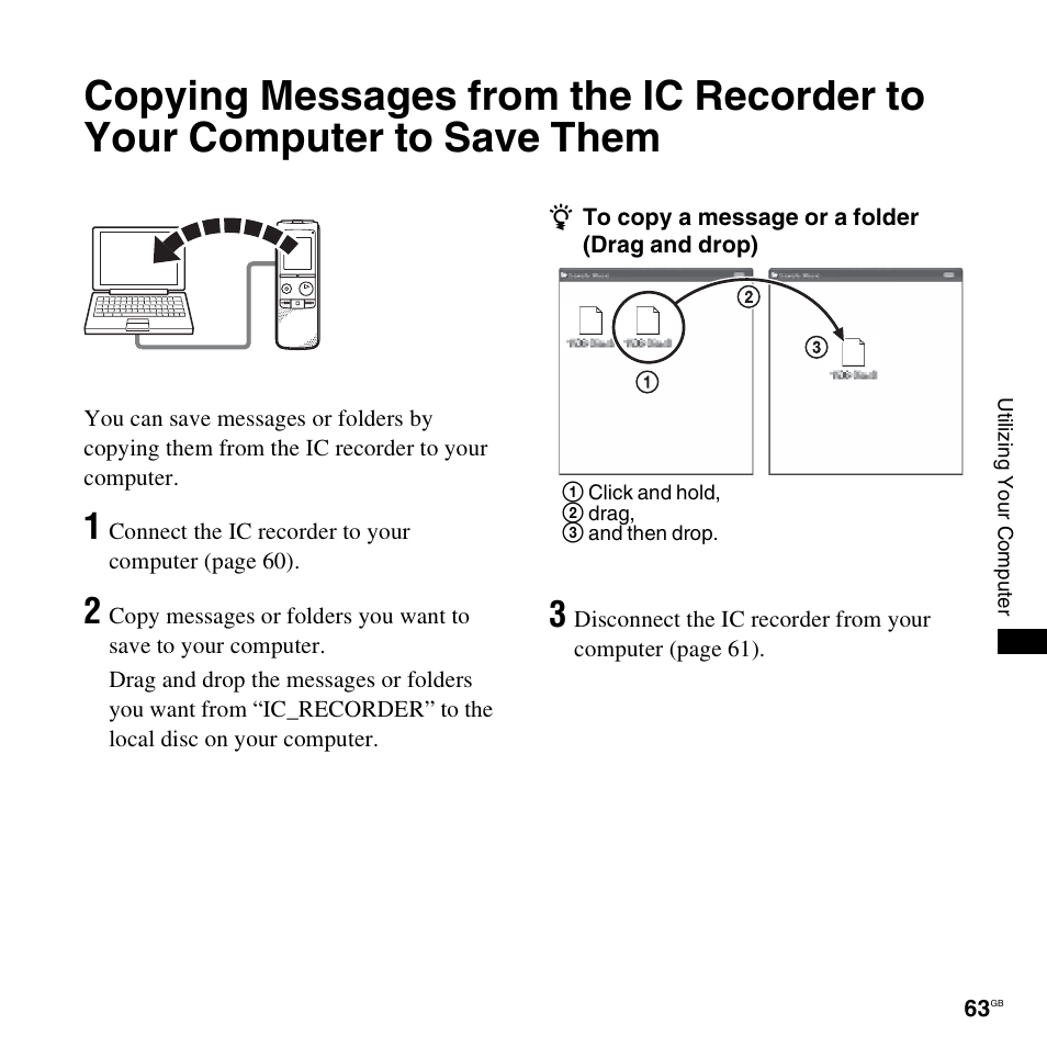 Sony ICD-PX820D User Manual | Page 63 / 96