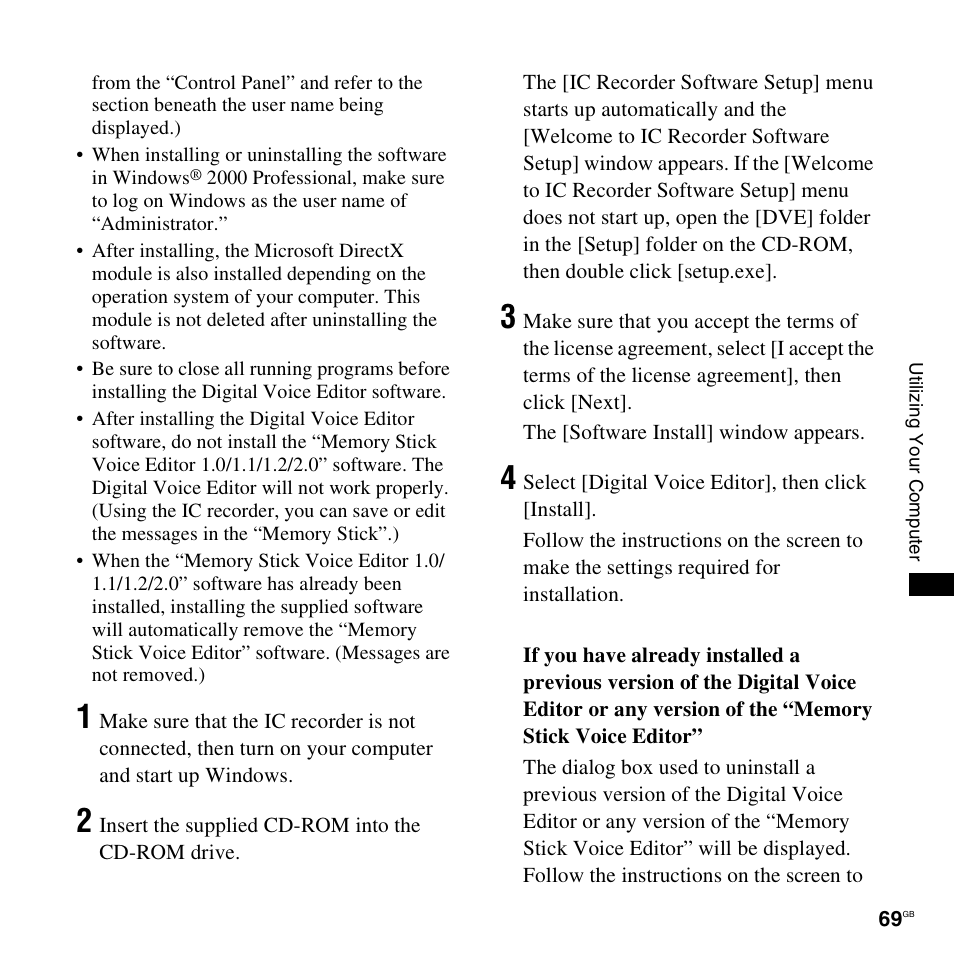 Sony ICD-PX820D User Manual | Page 69 / 96