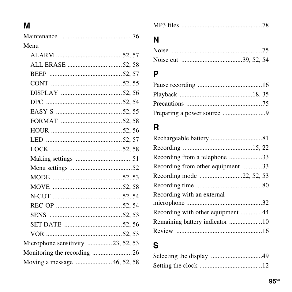 Sony ICD-PX820D User Manual | Page 95 / 96