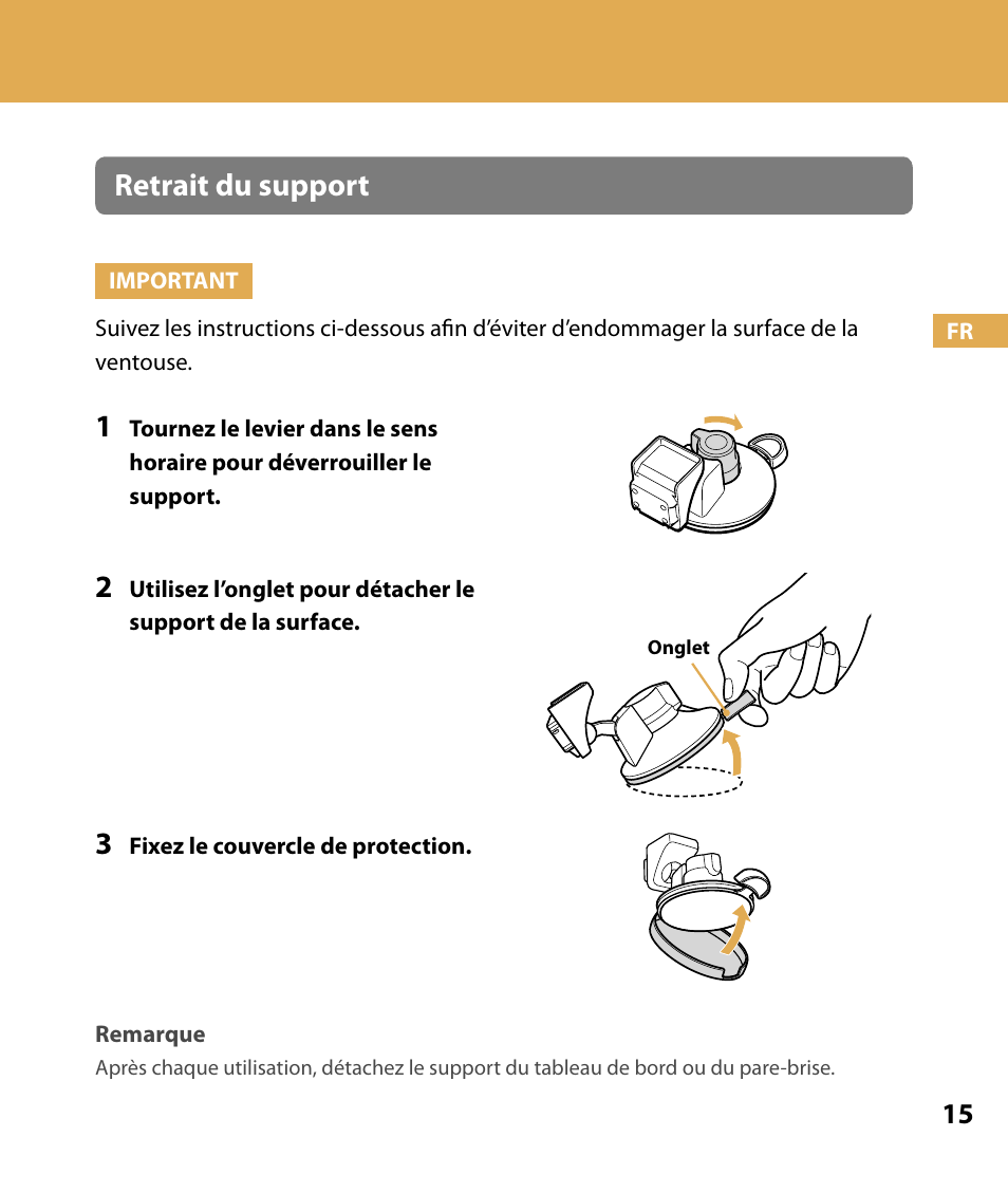 Retrait du support | Sony NV-U74T User Manual | Page 49 / 104